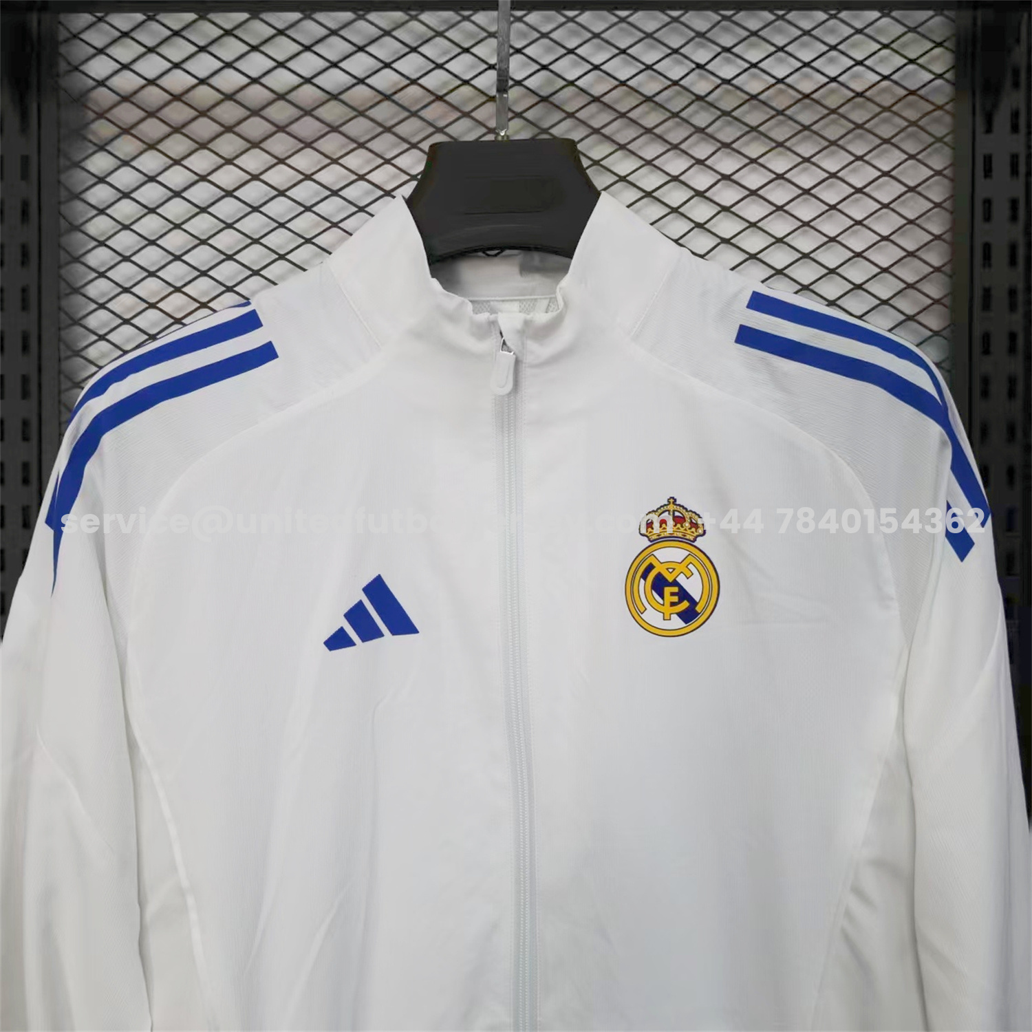 unitedfutballjersey-Real Madrid 25-26 White Windbreaker Jacket