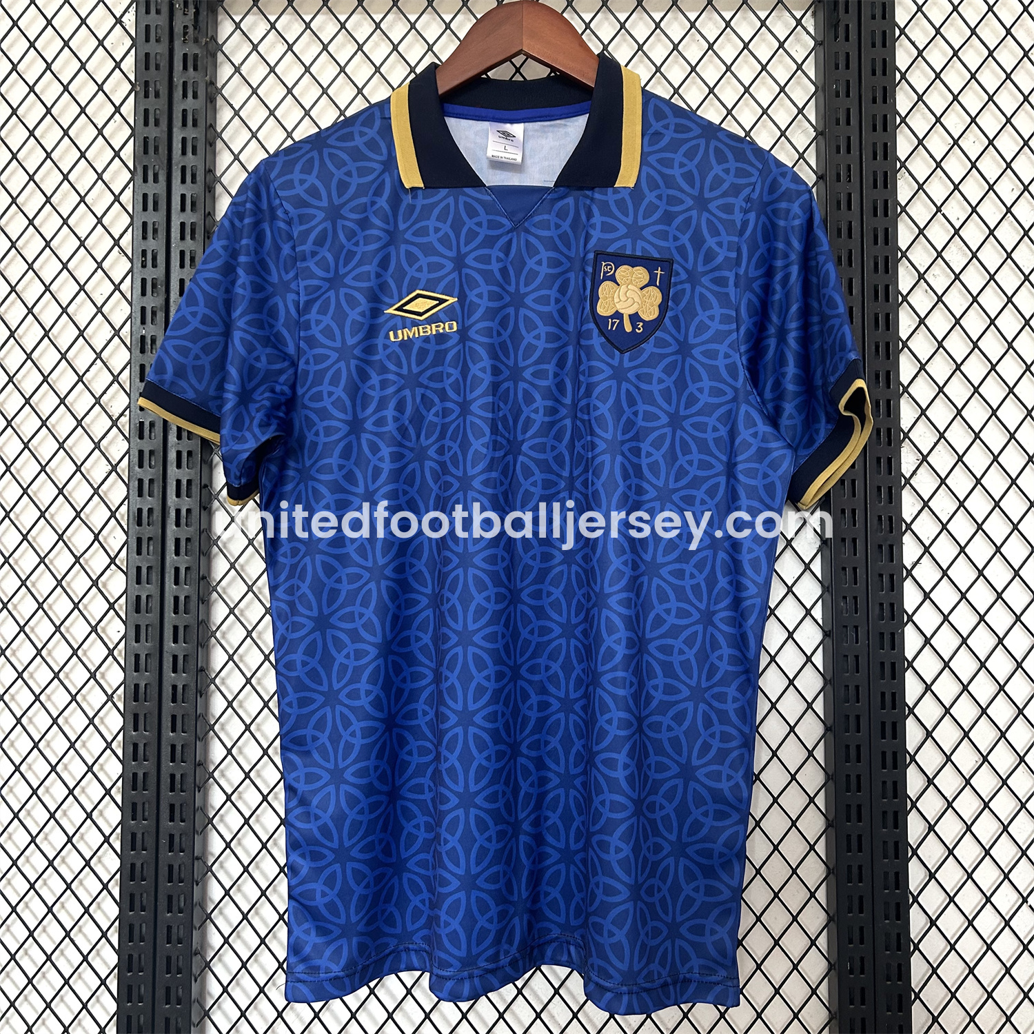 unitedfutballjersey-Ireland 2025 St. Patrick's Day Blue Jersey - Fans Version
