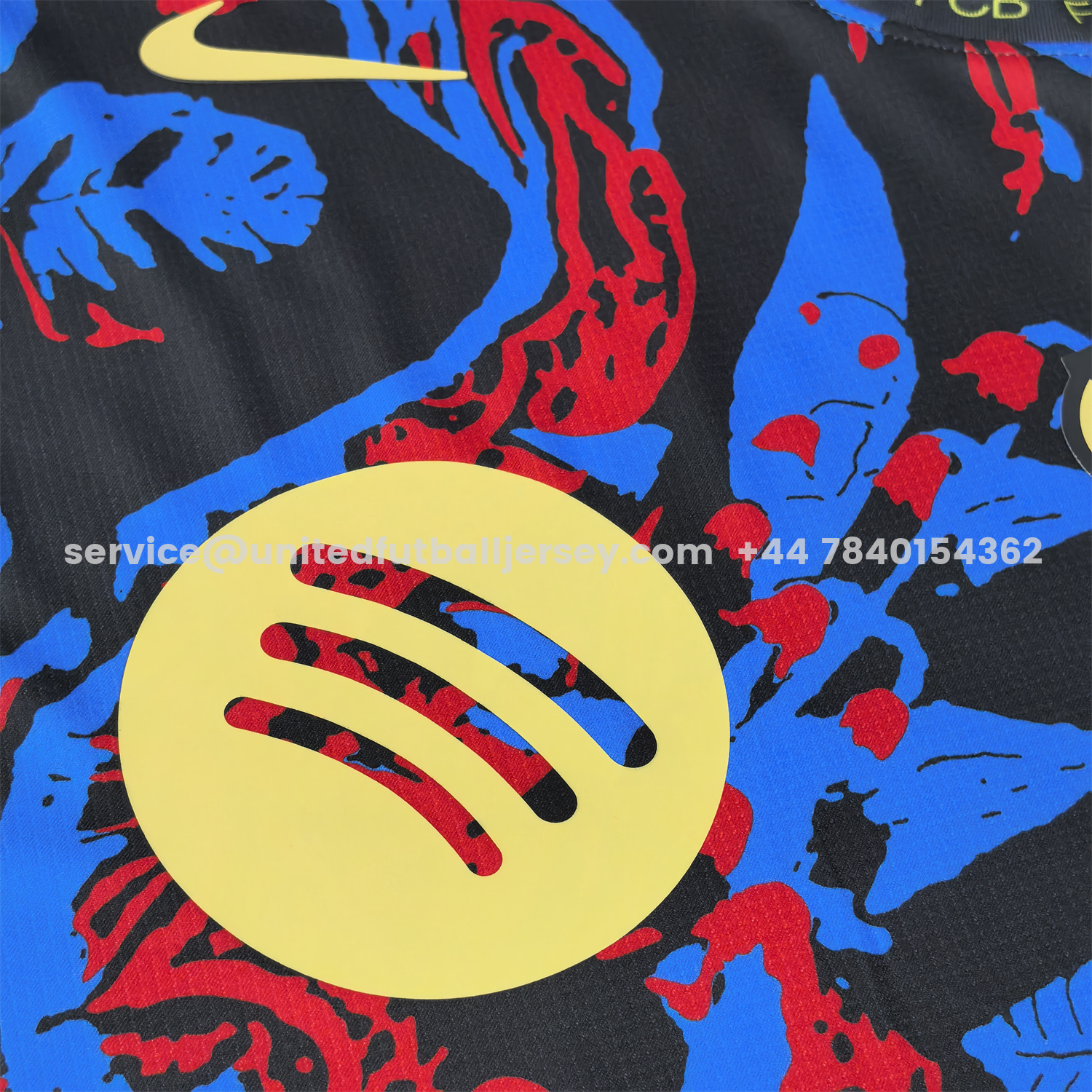 unitedfutballjersey-Barcelona 25-26 Red Blue Snake Silhouette Pattern Special Jersey - Fans Version