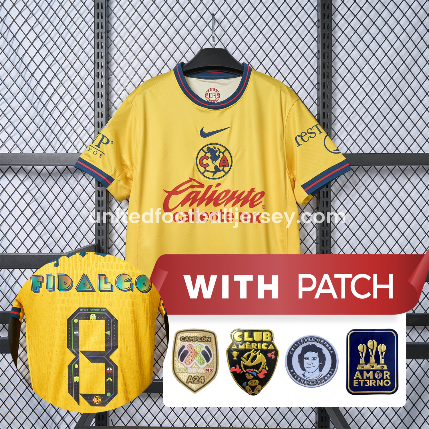 unitedfutballjersey-【Pac-Man Version】Club América 24-25 Home Jersey - Fans Version