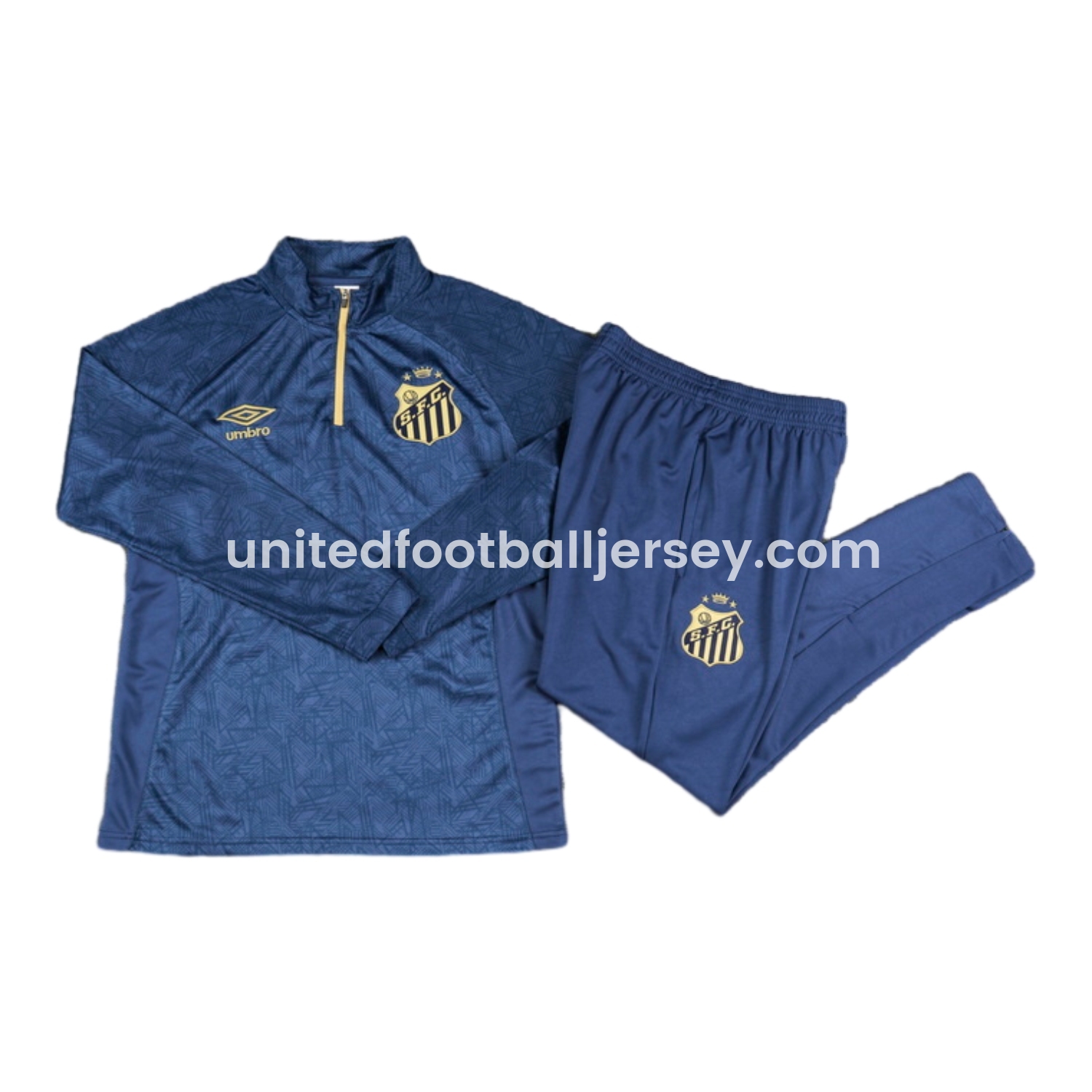 unitedfutballjersey-Santos 24-25 Long Sleeve Training Set - Deep Blue