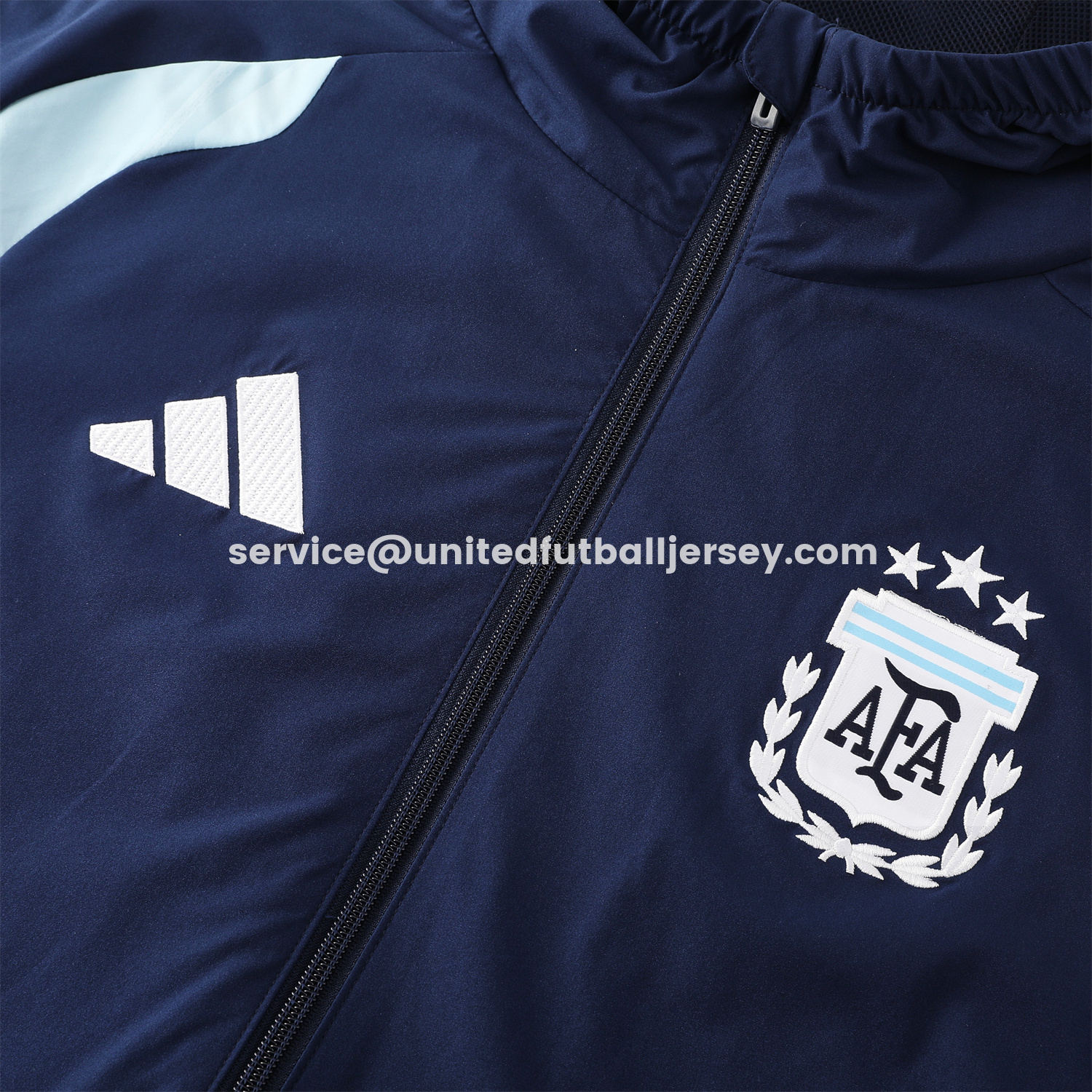 unitedfutballjersey-Argentina 2026 Hooded Windbreaker Training Set - Dark Blue Top & Pants