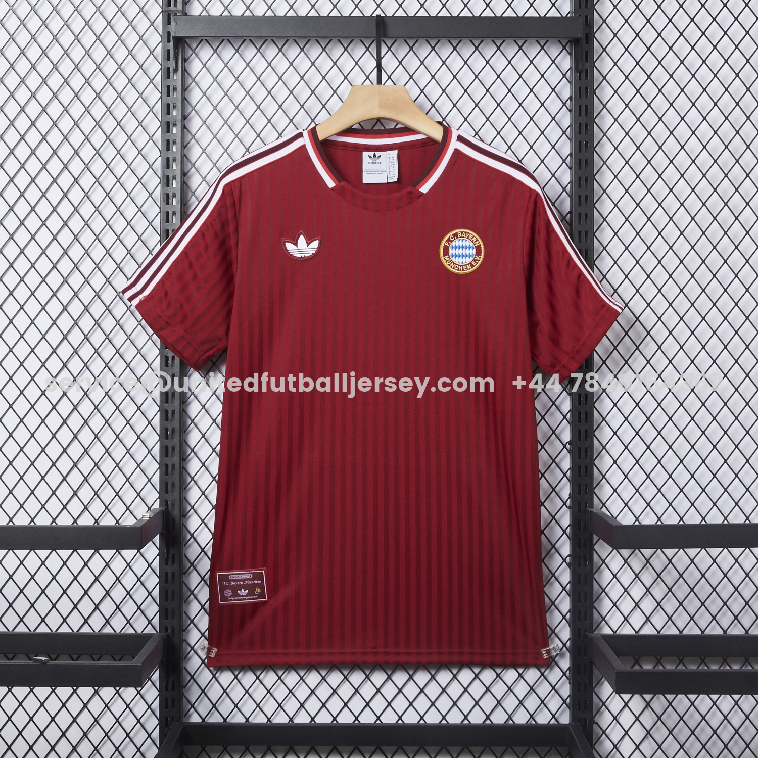 unitedfutballjersey-Bayern Munich 25-26 Trefoil Wine Red Travel Jersey - Fans Version