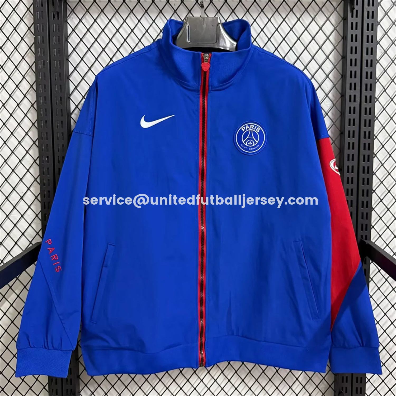 unitedfutballjersey-Paris Saint-Germain PSG 25-26 Windbreaker Jacket - Blue