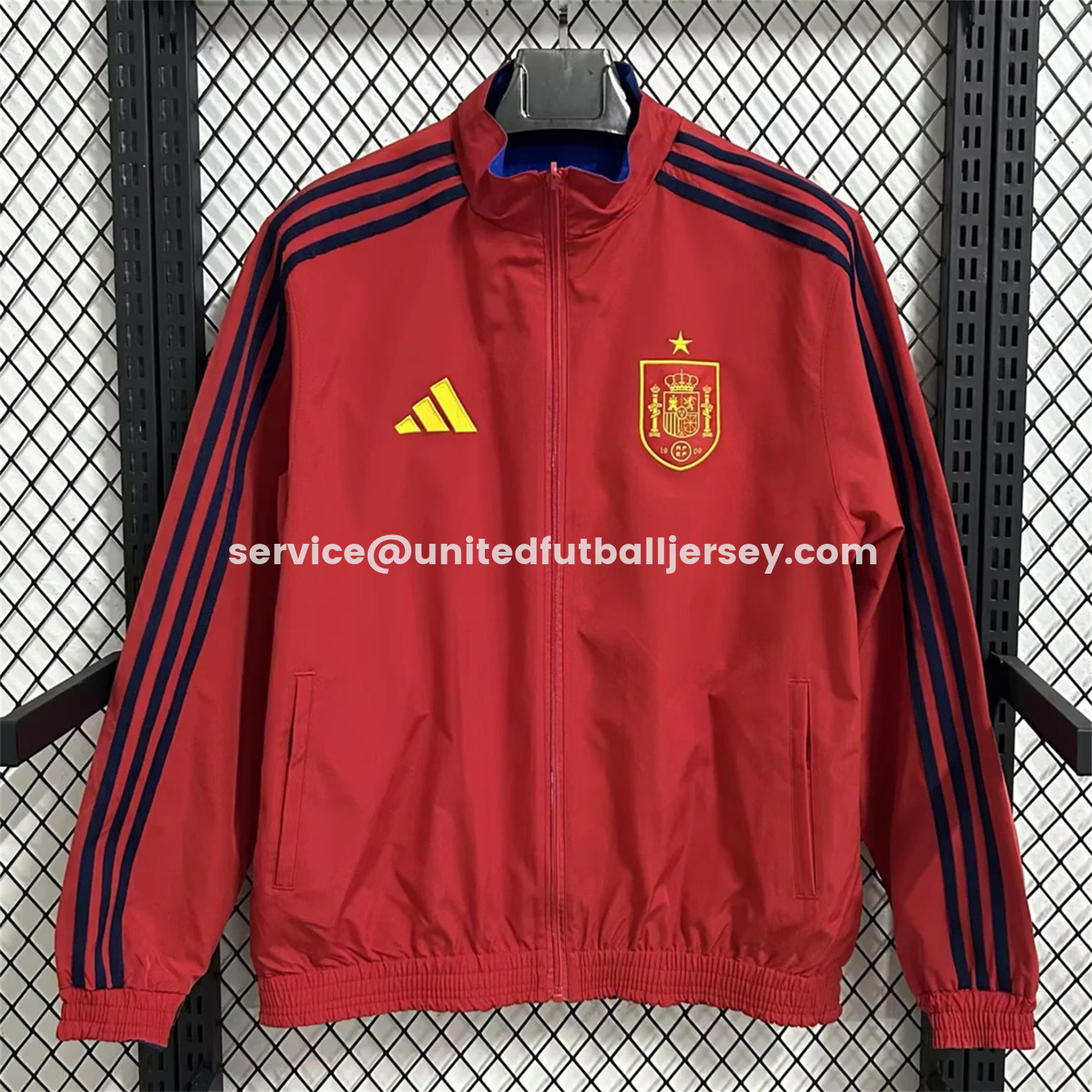 unitedfutballjersey-Spain 2026 Pre-Match Double Sided Reversible Windbreaker - Red