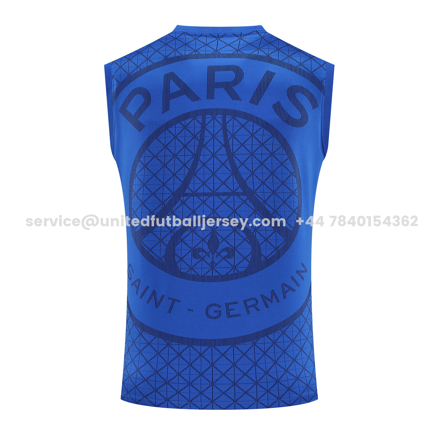 unitedfutballjersey-Paris Saint-Germain PSG 25-26 Vest Training Set - Ocean Blue Vest & Deep Blue Shorts