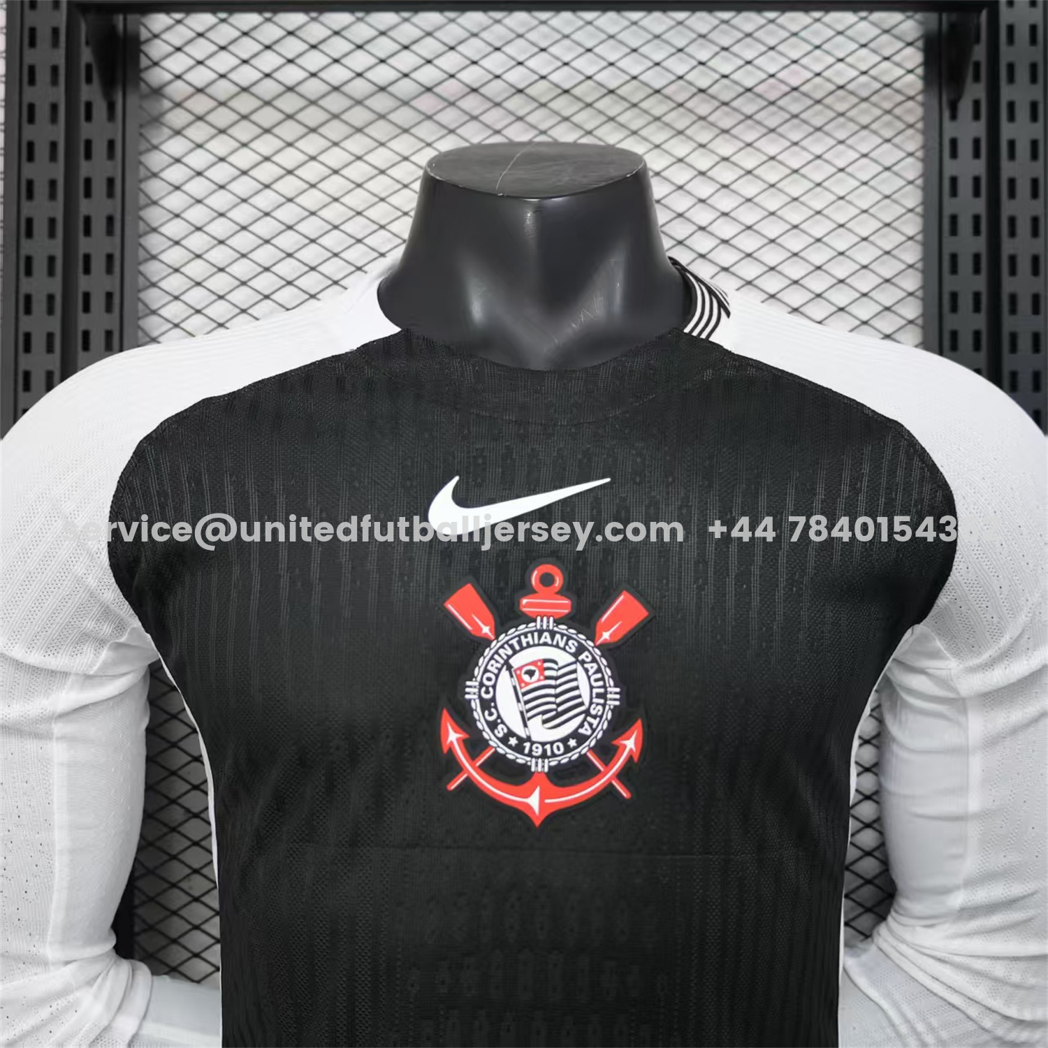 unitedfutballjersey-Corinthians 25-26 Black Away Long Sleeves Jersey - Player Version