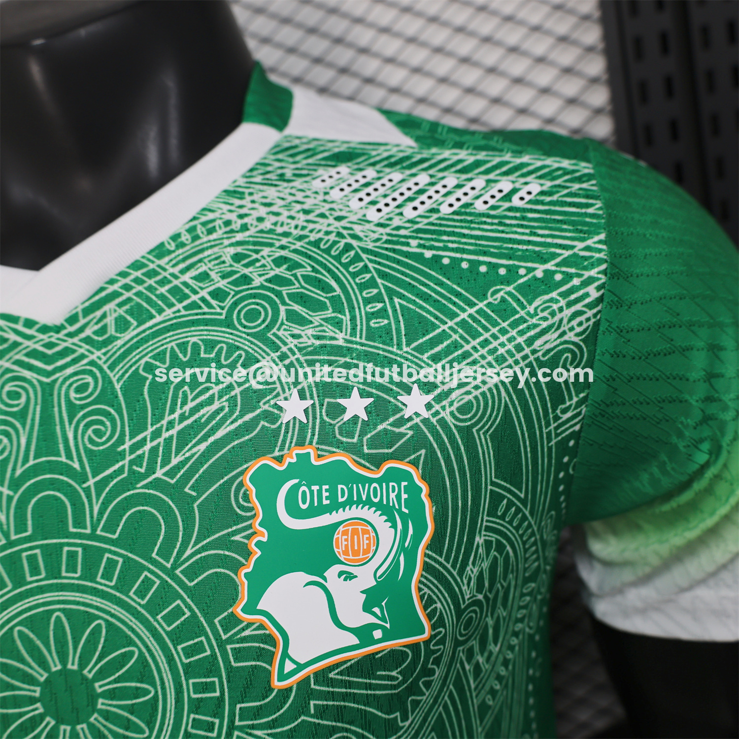 unitedfutballjersey-Ivory Coast 2026 Green And White Special Jersey - Player Version