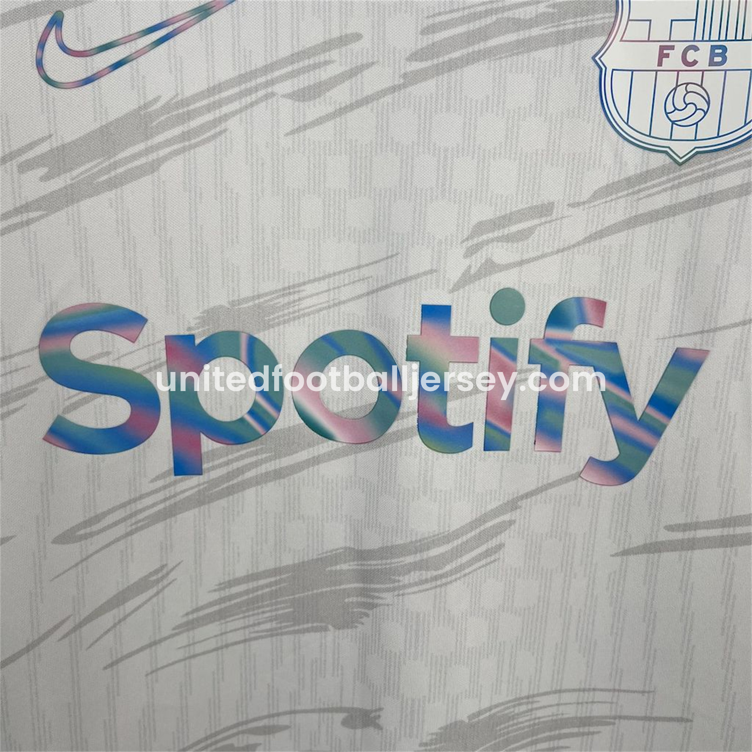 unitedfutballjersey-Barcelona 25-26 Colored Cuffs White Jersey - Fans Version