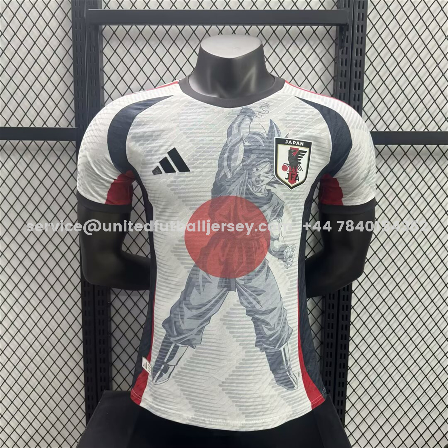 unitedfutballjersey-Japan 25-26 Dragon Ball Goku Sketch White & Red Special Jersey - Player Version