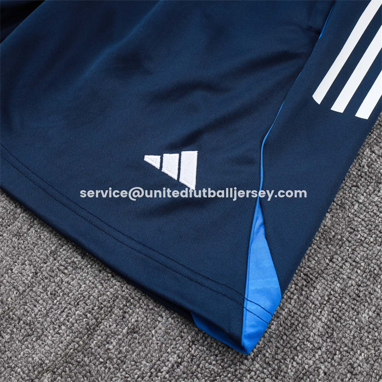 unitedfutballjersey-Real Madrid 25-26 Short-Sleeve Training Set - Royal Blue Vest & Shorts