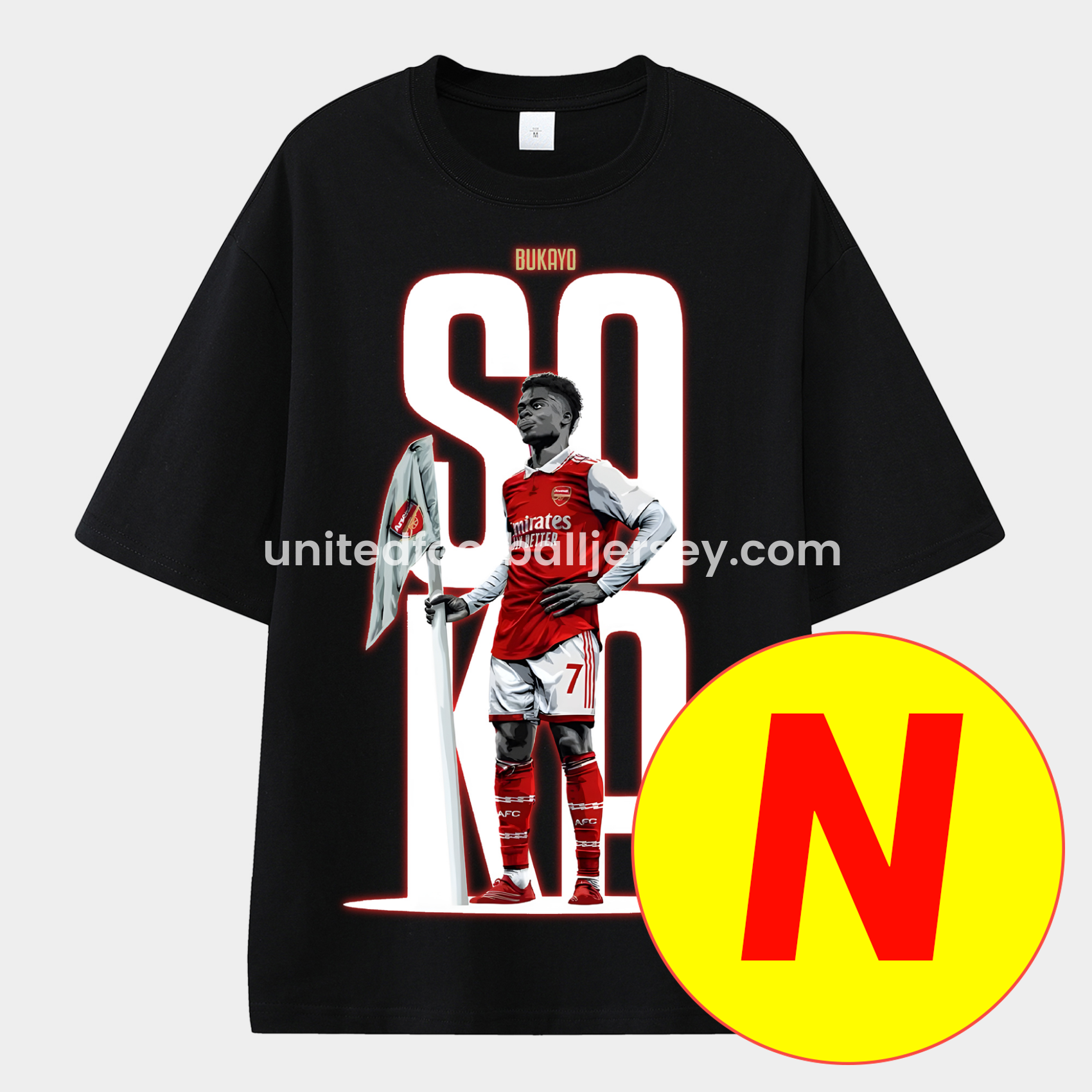 unitedfutballjersey-Arsenal Henry Wenger Saka Gunners Unisex Pure Cotton T-shirt