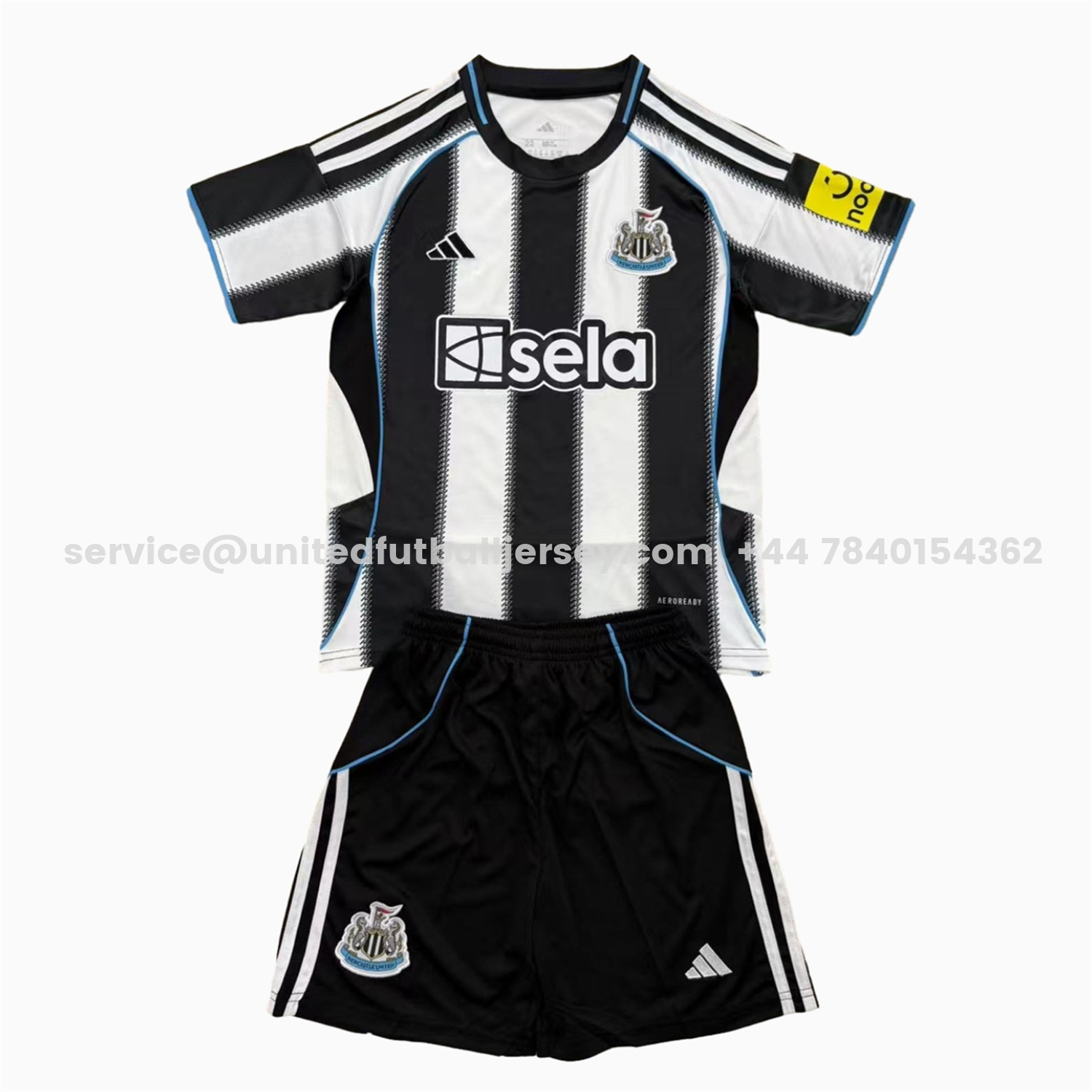 unitedfutballjersey-Newcastle United 25-26 Home Men's Adult Jersey Set - Fans Version