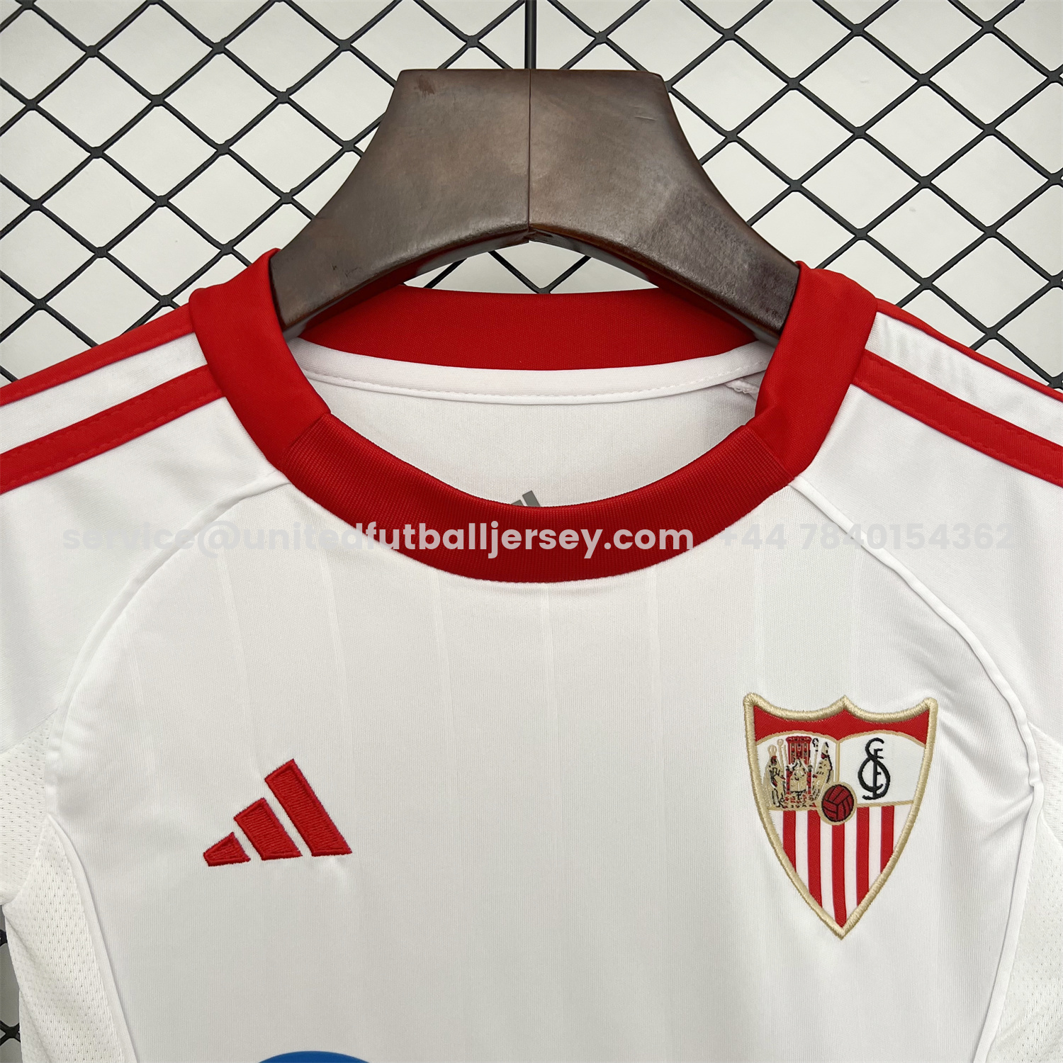 unitedfutballjersey-Sevilla 25-26 Home Kids Kit