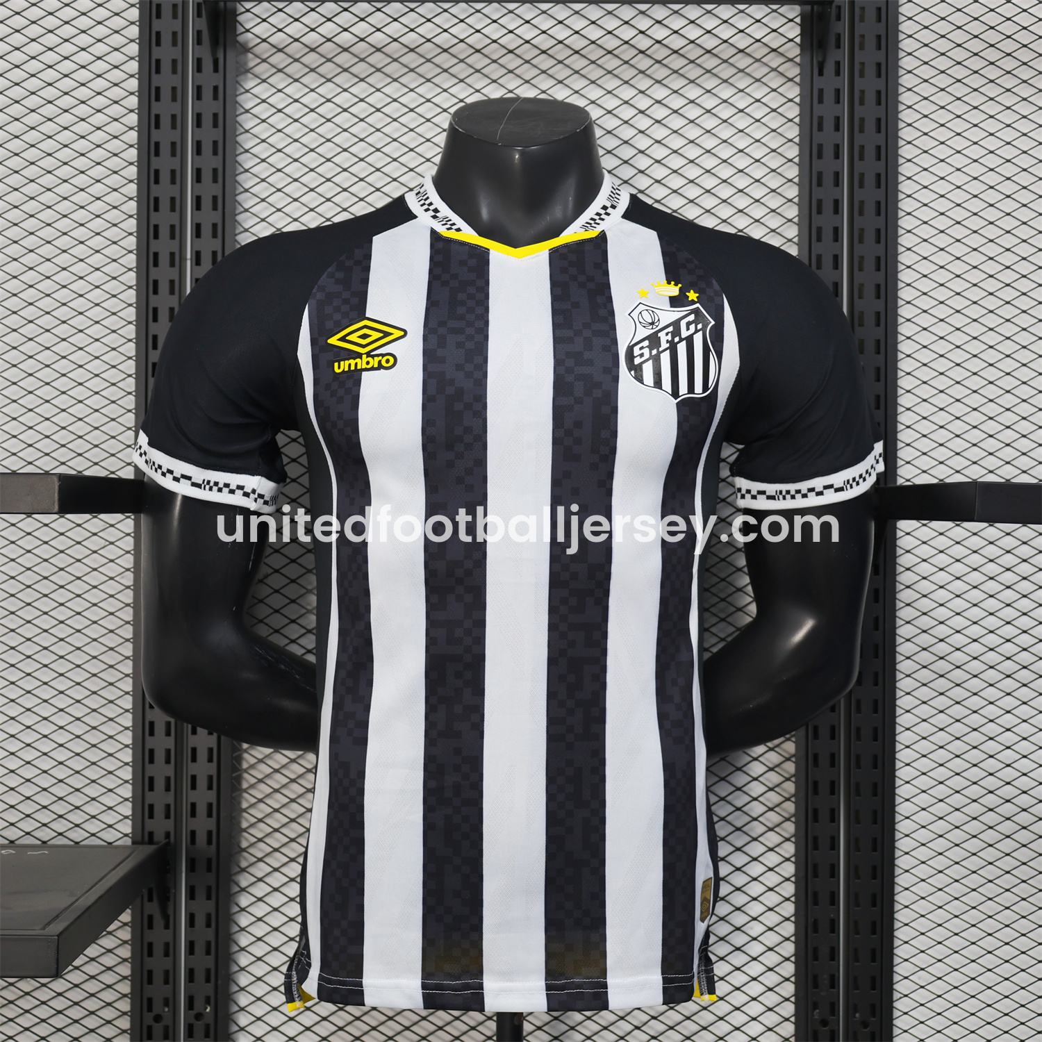 unitedfutballjersey-Santos 25-26 Away Unsponsored Jersey - Player Version