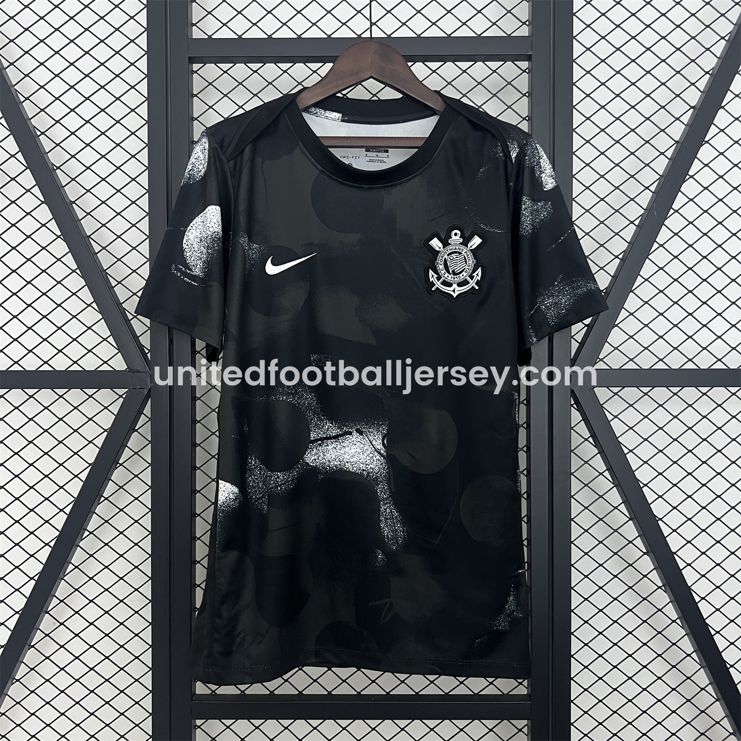 unitedfutballjersey-Corinthians 2025-26 Black Training Jersey - Fans Version