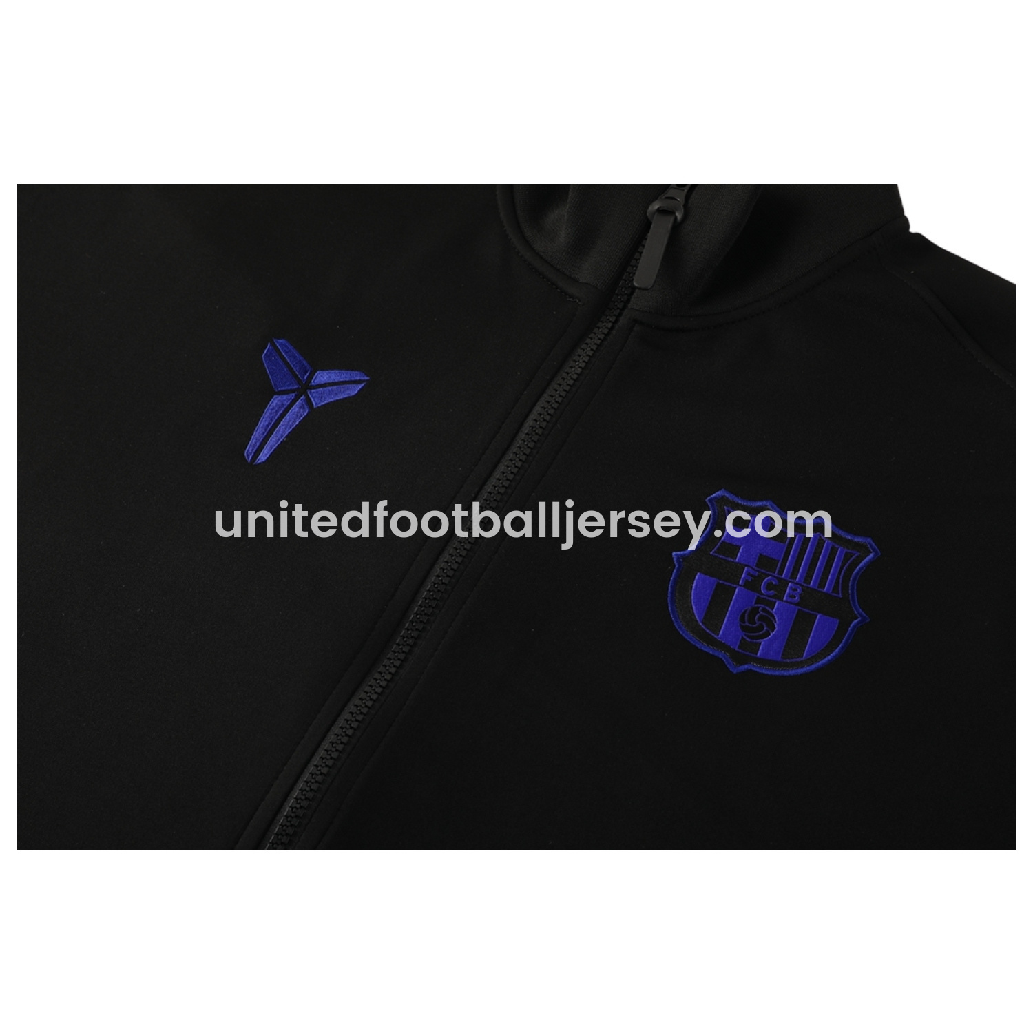 unitedfutballjersey-Barcelona 25-26 Jacket Training Tracksuit - Black top & Black Pants