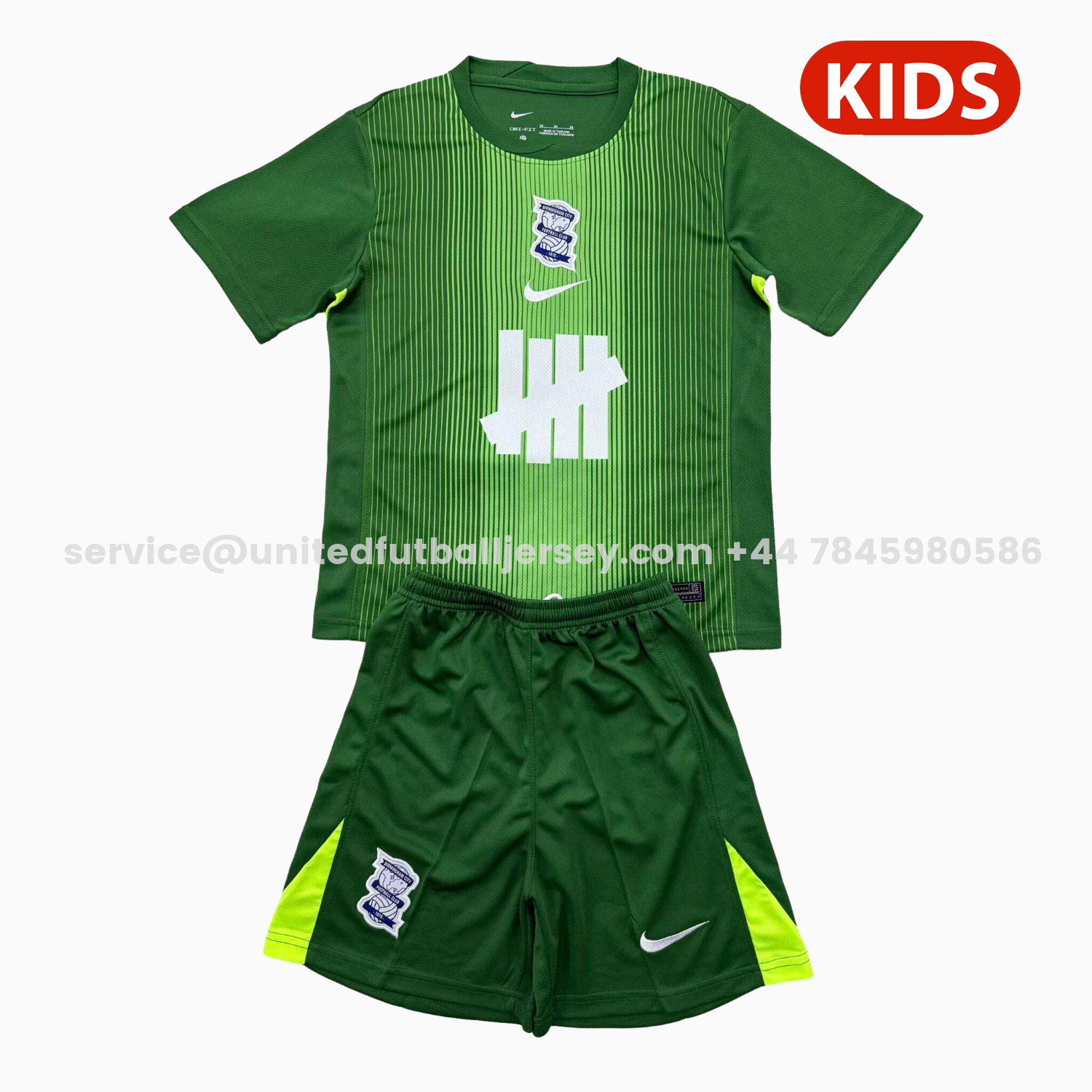 unitedfutballjersey-Birmingham City 25-26 Green Goalkeeper Kids Kit
