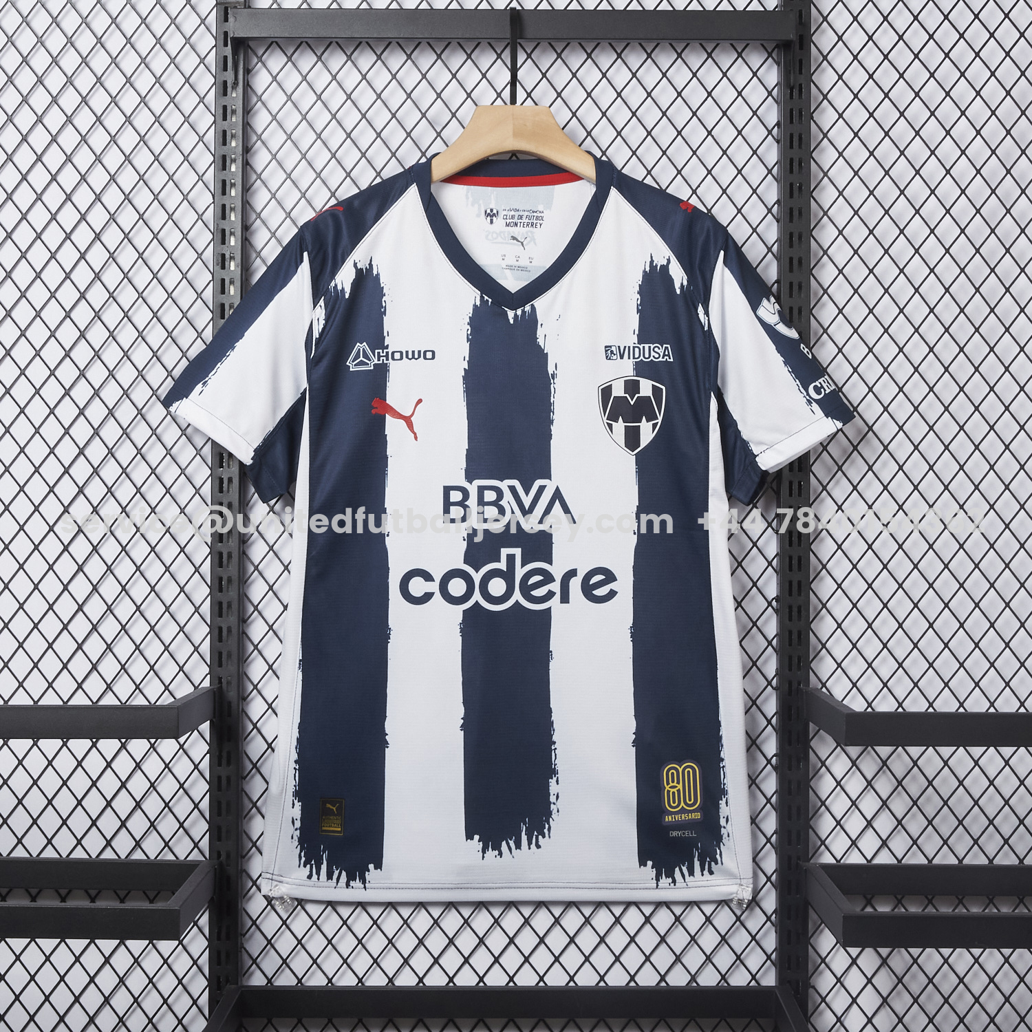 unitedfutballjersey-Rayados Monterrey 25-26 Home Stripes Jersey - Fans Version