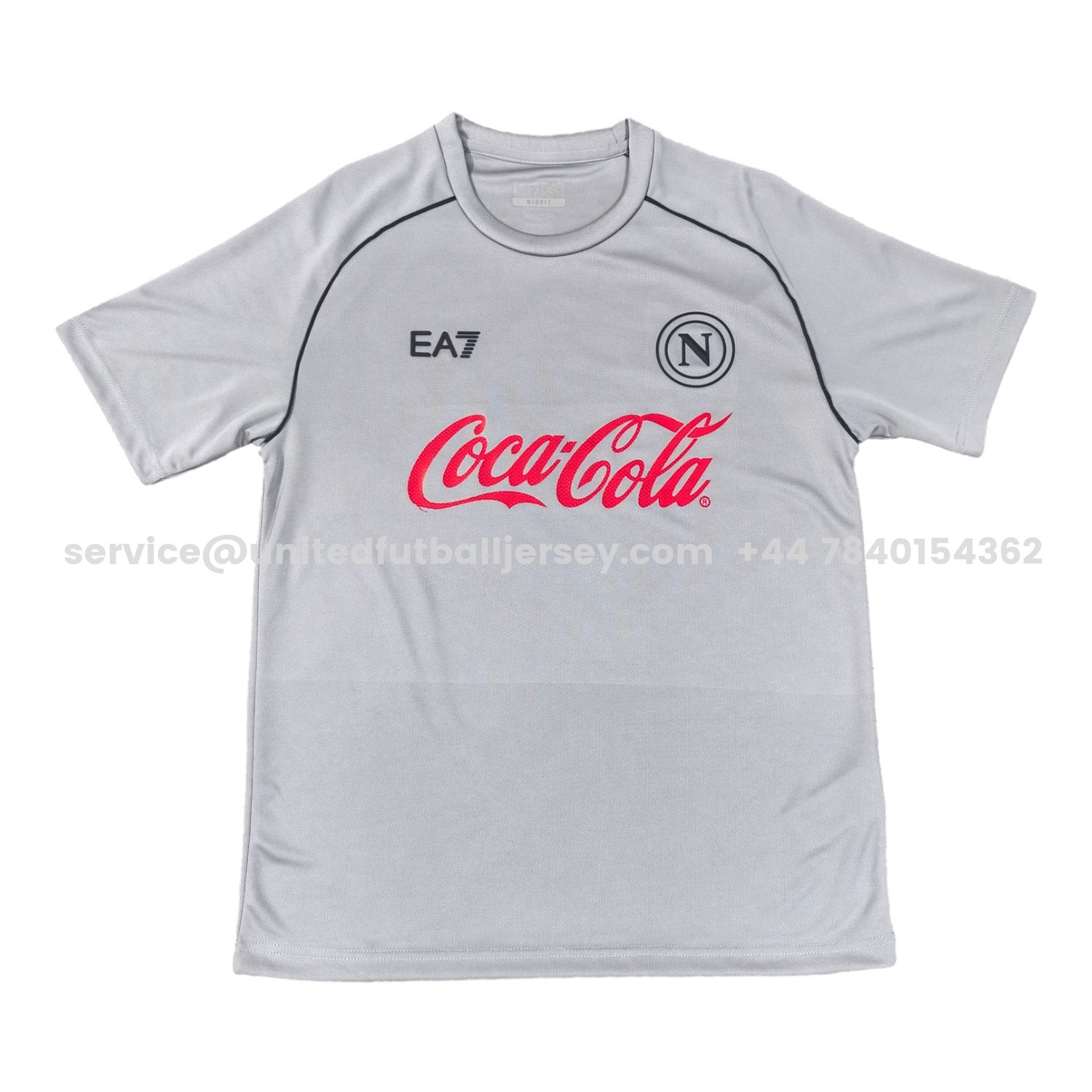 unitedfutballjersey-Napoli 24-25 Grey Pre-Match Training Jersey - Fans Version