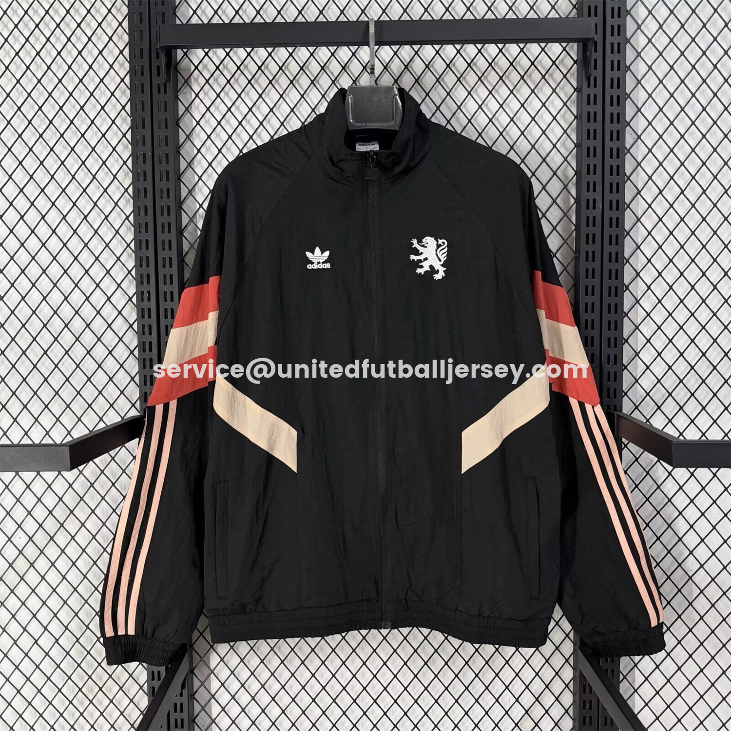 unitedfutballjersey-Lyon 25-26 Training Windbreaker Jacket - Black