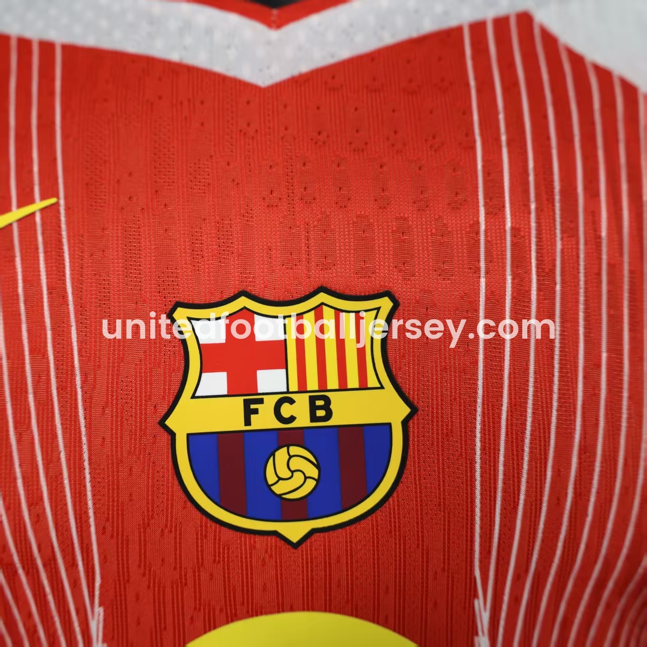unitedfutballjersey-Barcelona 25-26 Red & White Big LOGO Special Jersey - Player Version