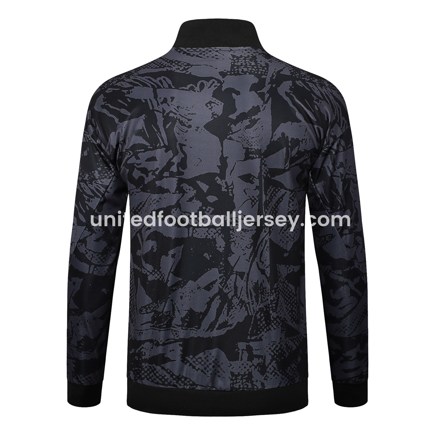 unitedfutballjersey-Corinthians 25-26 Jacket Training Tracksuit - Black and Gray Pattern Jackets & Black Pants