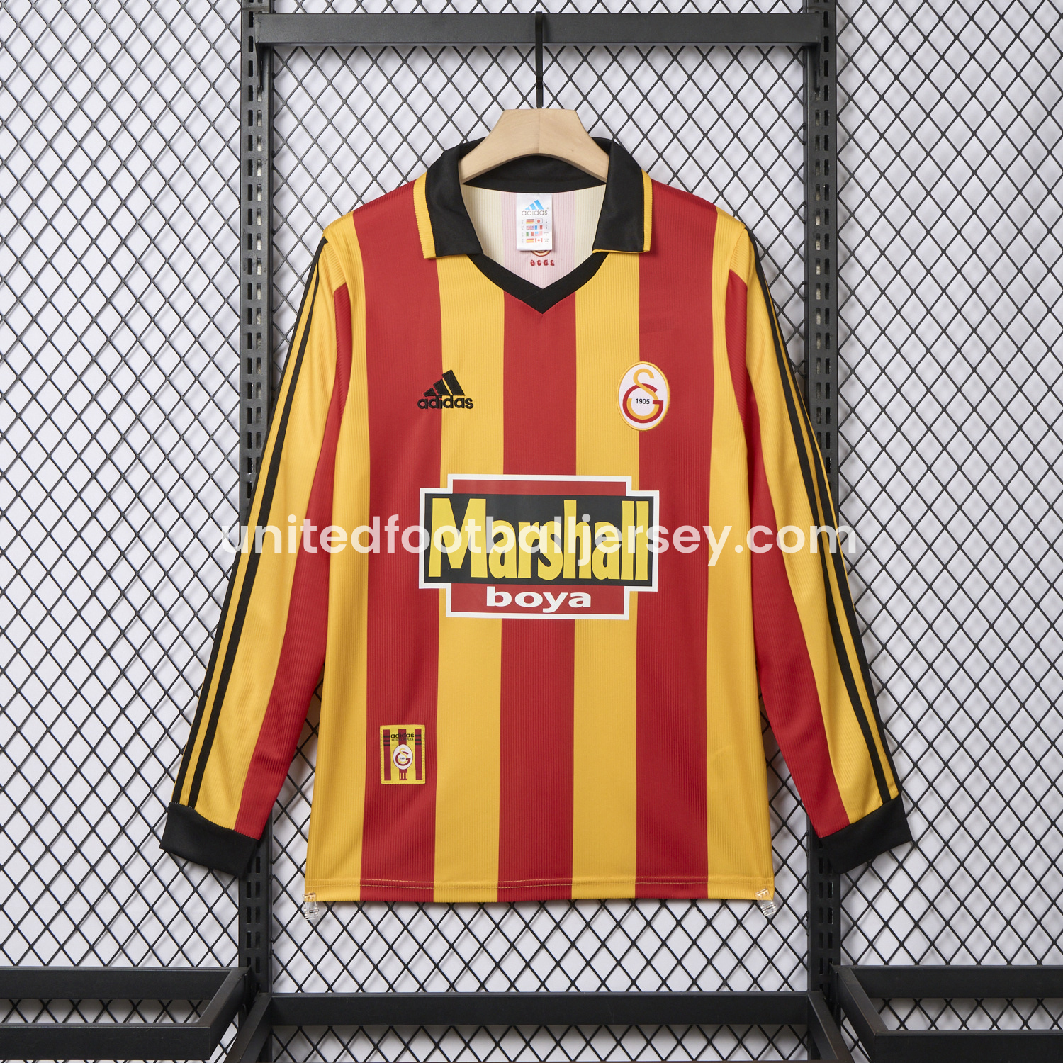 unitedfutballjersey-Retro Galatasaray 1999-00 Home Long Sleeves Jersey