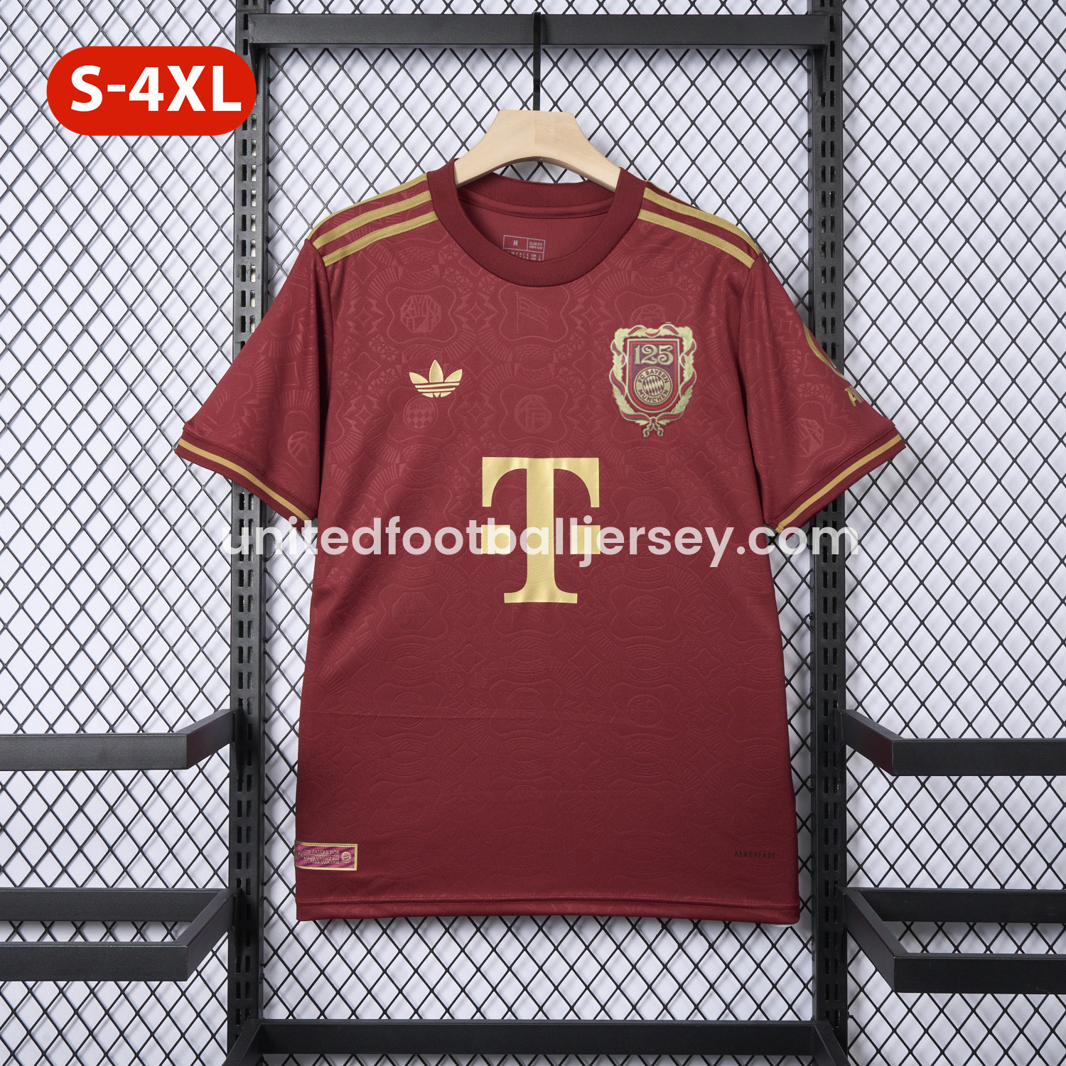unitedfutballjersey-Bayern Munich 2025 Red 125th Anniversary Jersey - Fans Version