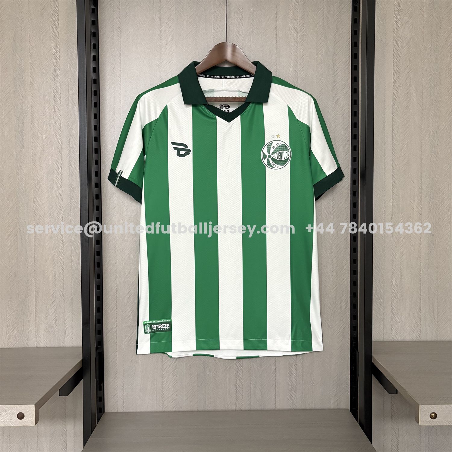 unitedfutballjersey-EC Juventude 25-26 Home Unsponsored Green And White Jersey - Fans Version
