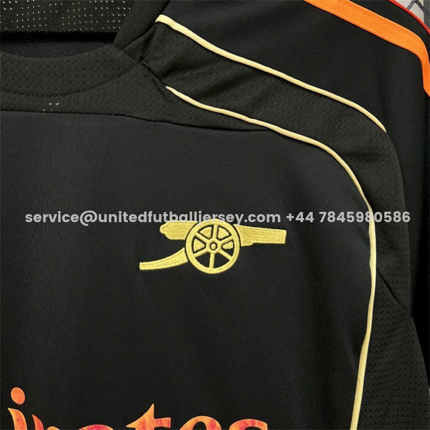 unitedfutballjersey-Arsenal 25-26 Gold Lines Black Training Jersey - Fans Version
