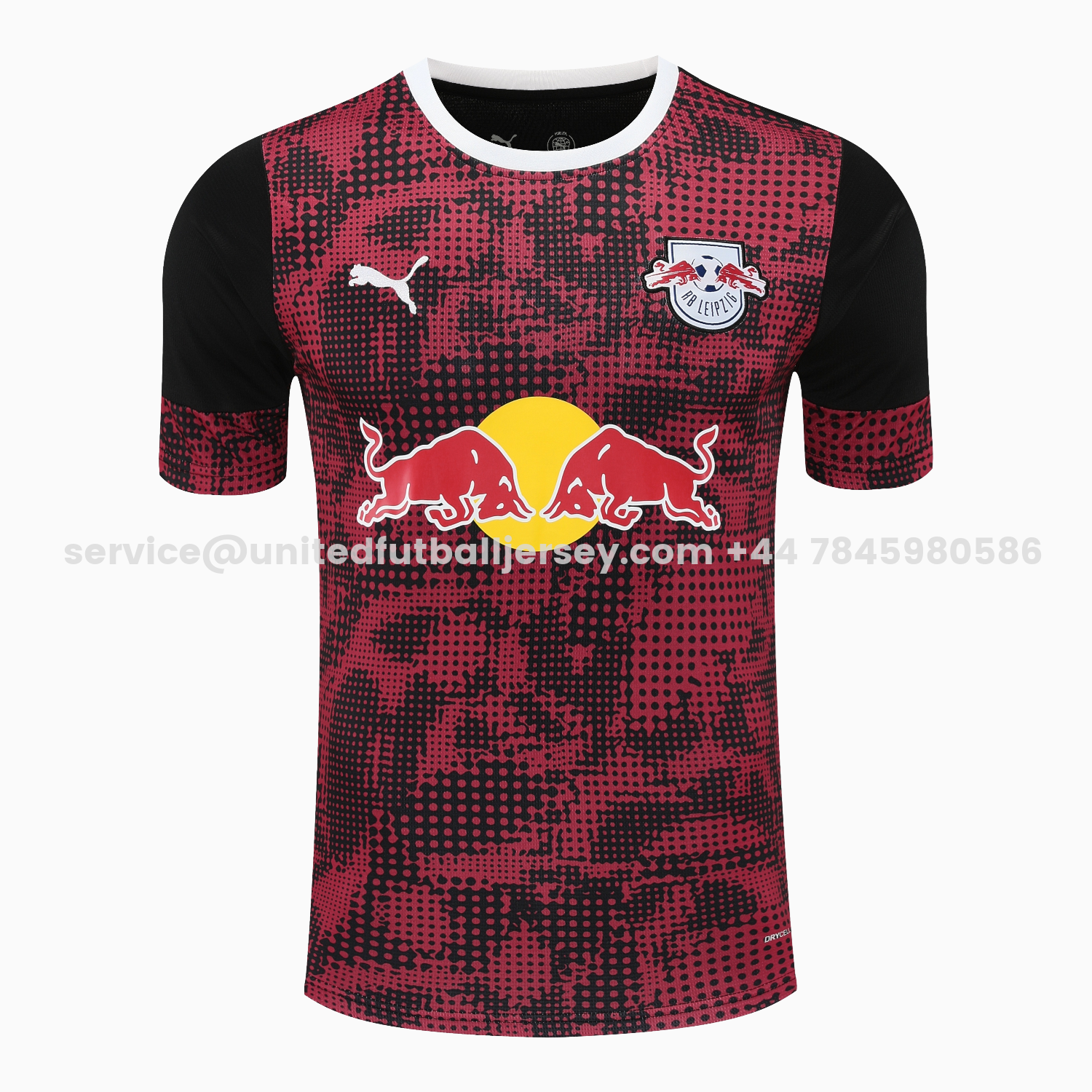 unitedfutballjersey-RB Leipzig 25-26 Short-Sleeve Training Set- Red Top & Black Shorts