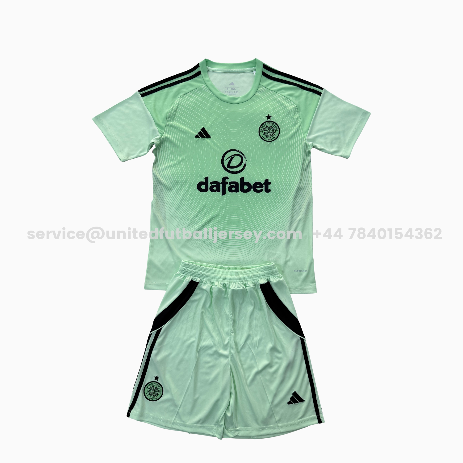unitedfutballjersey-Celtic 25-26 Green Goalkeeper Men's Adult Jersey Set - Fans Version