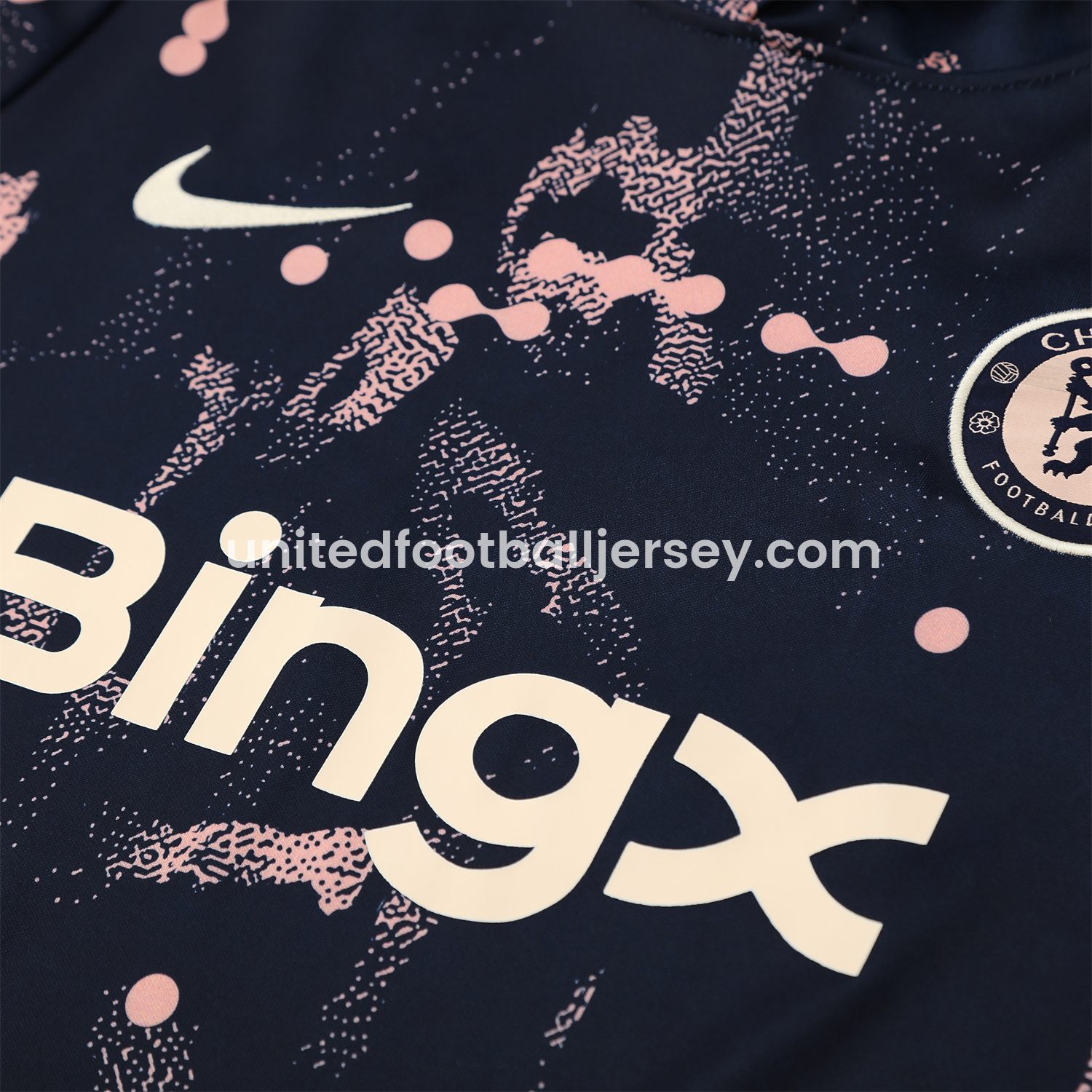 unitedfutballjersey-C.H.E.L.S.E.A 25-26 Traning Hoodie Set - Deep Blue With Royal Blue