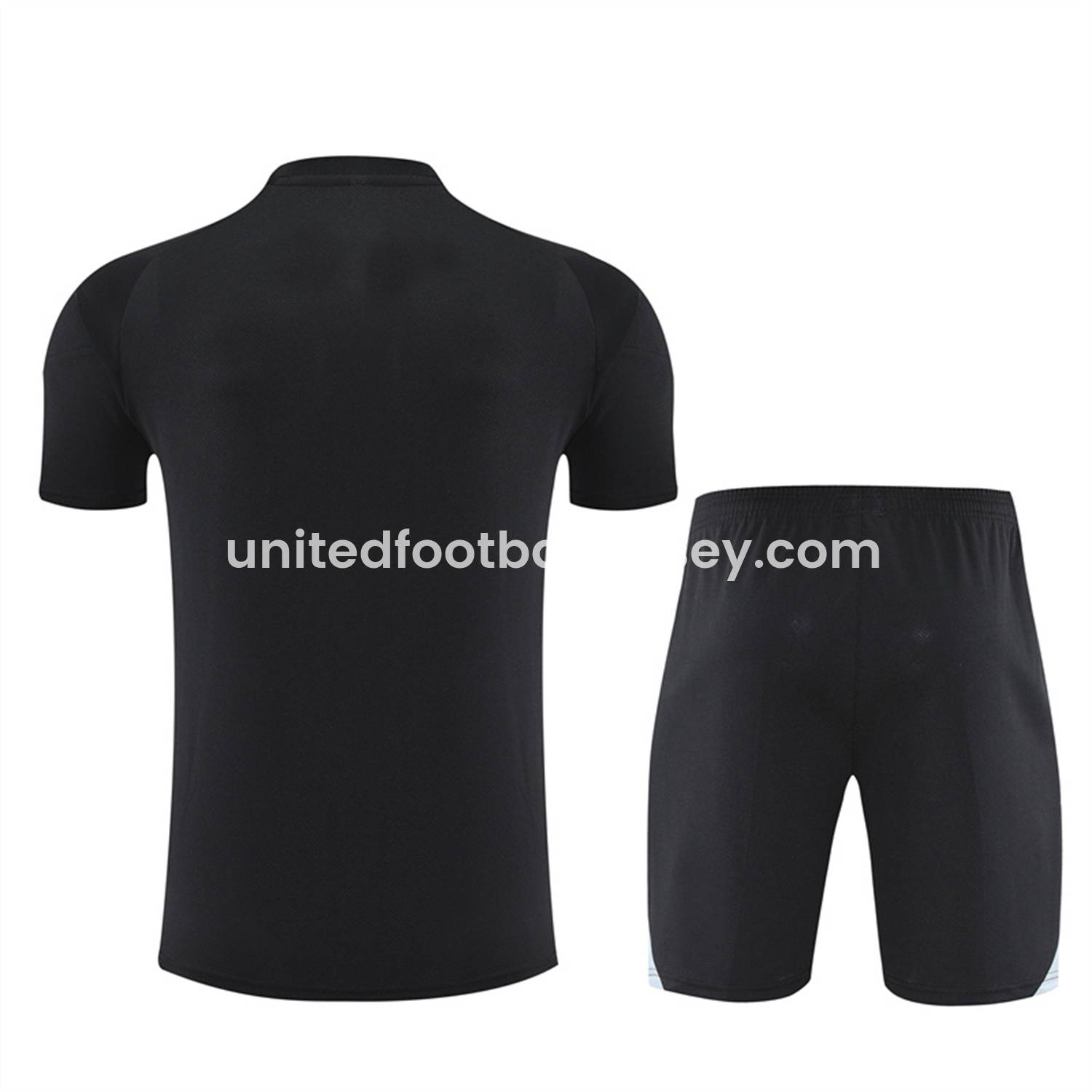 unitedfutballjersey-INT M.A.M 25-26 Short-Sleeve Training Set - Black Top and Shorts
