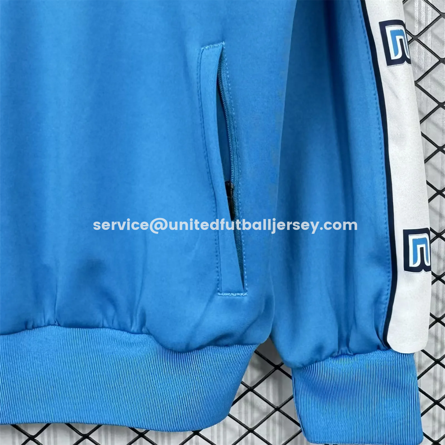 unitedfutballjersey-Retro Napoli 1989-90 Blue Windbreaker
