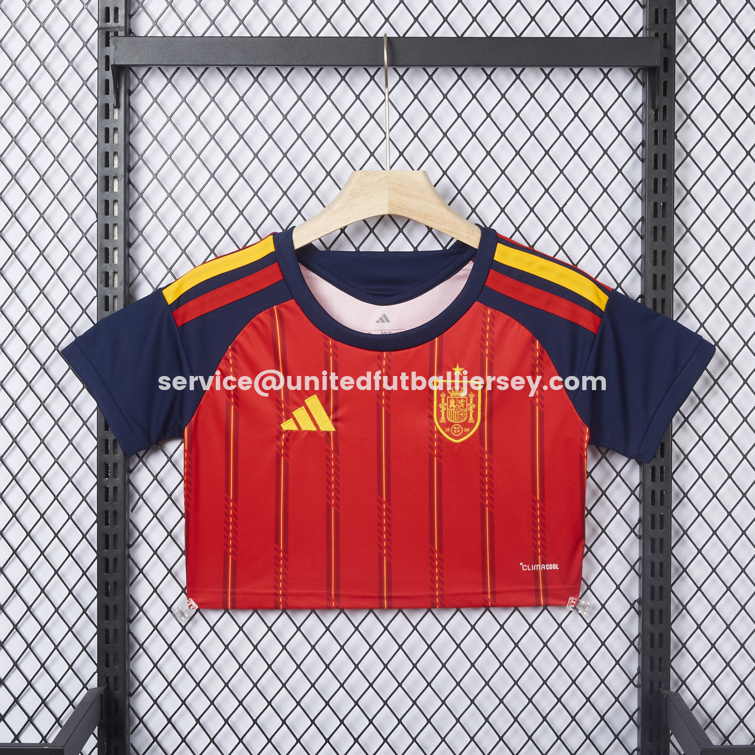 unitedfutballjersey-Women's Spain 2026 Home Cropped Jersey