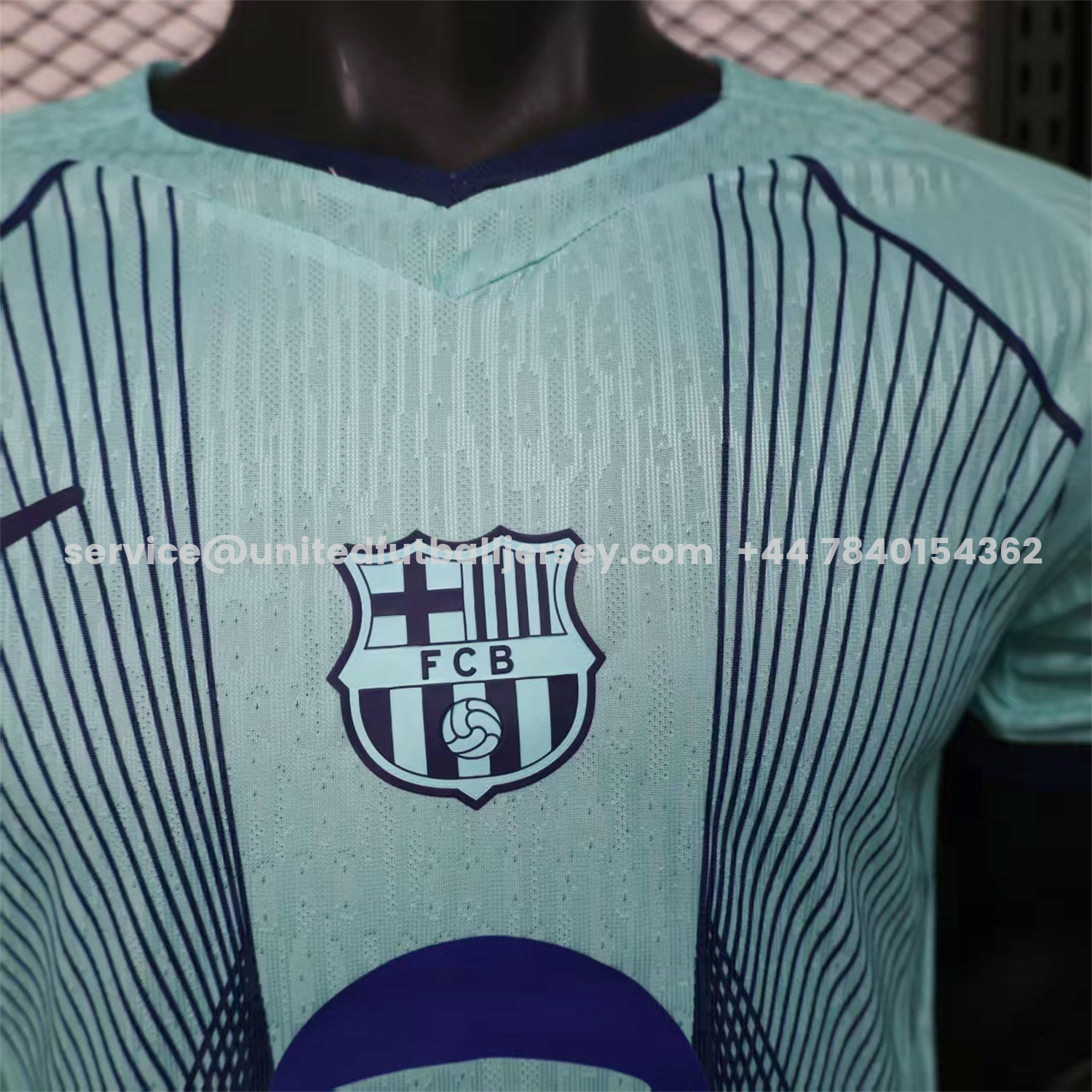 unitedfutballjersey-Barcelona 25-26 T90 Cyan Special Jersey - Player Version