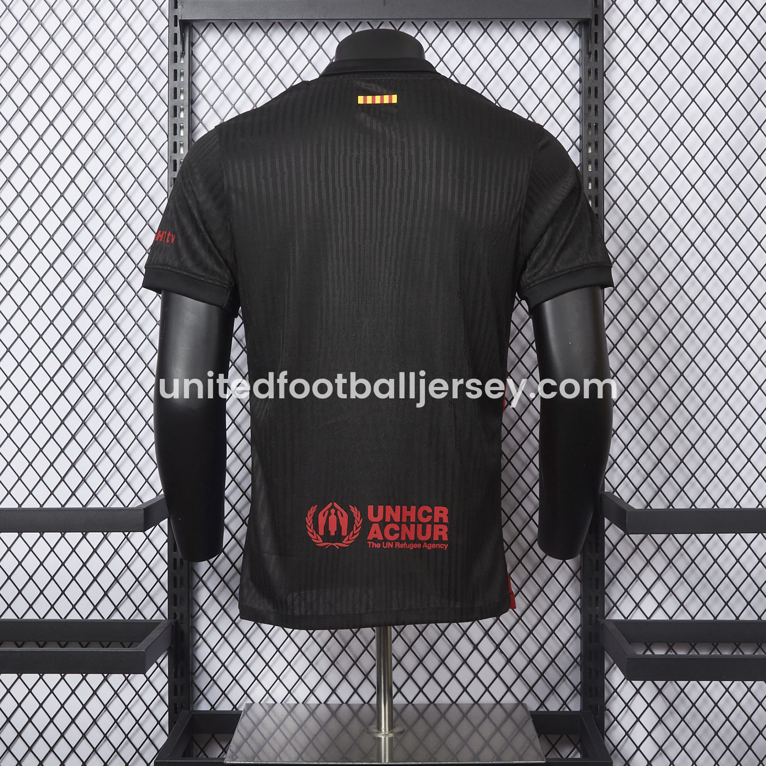 unitedfutballjersey-【New】Barcelona x Travis Scott 24-25 Away Pure Black Jersey - Player Version