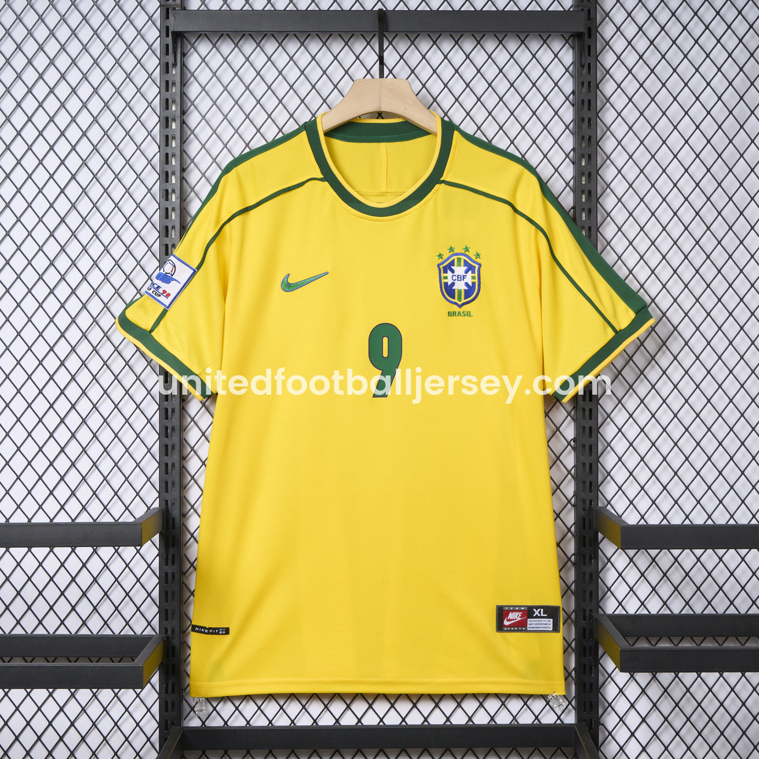 unitedfutballjersey-Retro Brazil 1998 Home Jersey