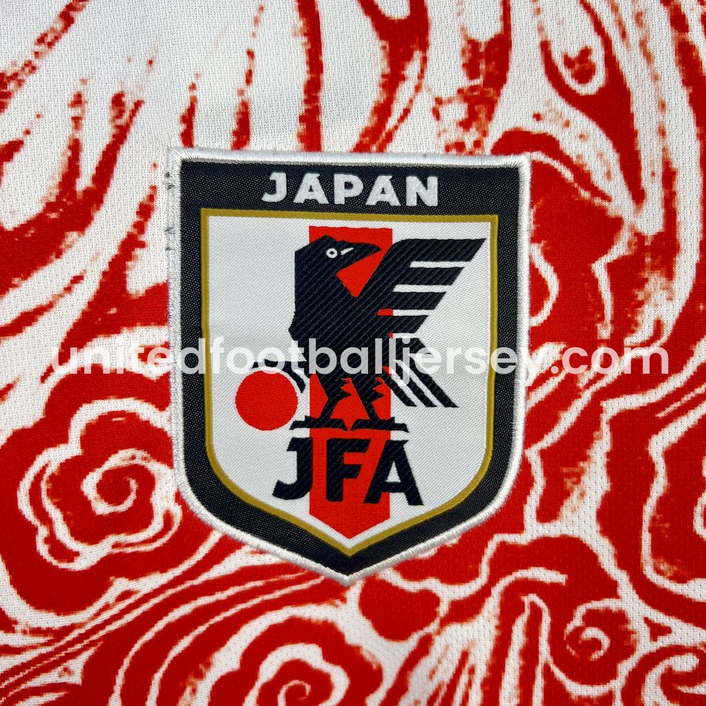unitedfutballjersey-Japan 25-26 Y-3 Red Auspicious Cloud Pattern White Special Jersey - Fans Version