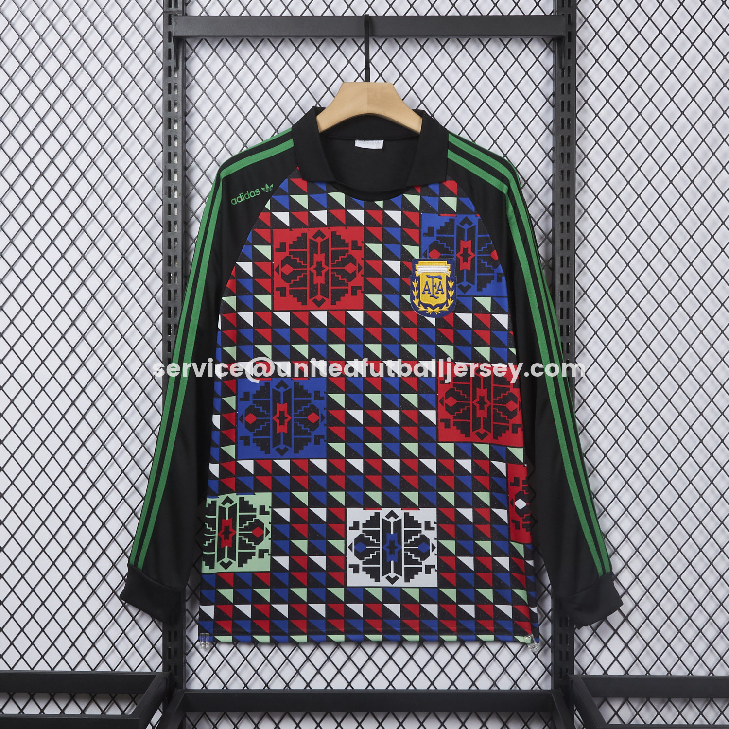 unitedfutballjersey-Retro Argentina 1990 Goalkeeper Long Sleeves Jersey - Fans Version