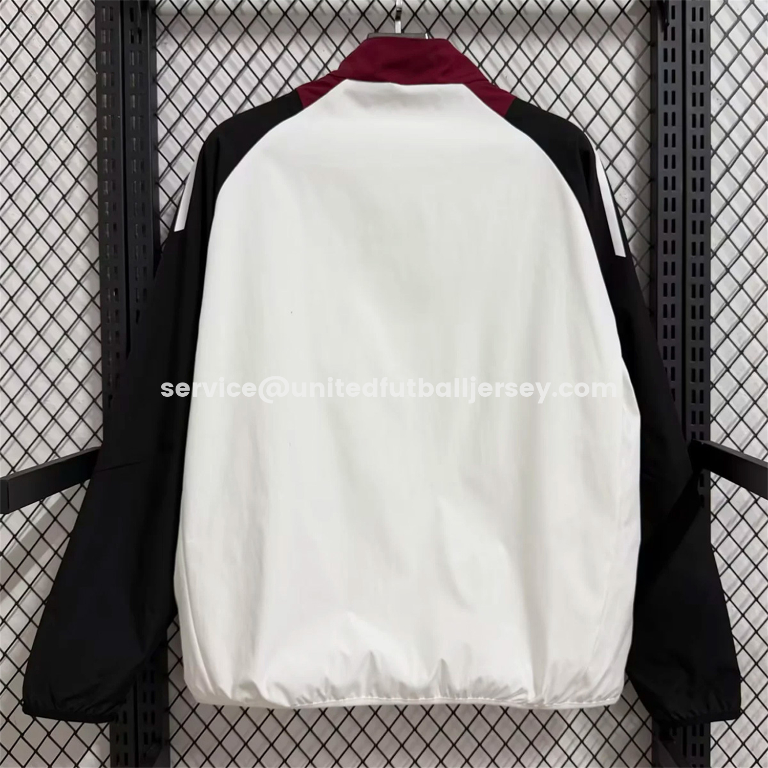 unitedfutballjersey-Manchester United 25-26 Training Windbreaker Jacket - White With Black