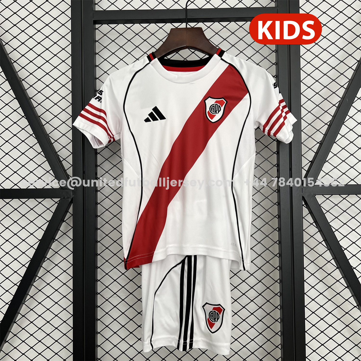 unitedfutballjersey-River Plate 25-26 Home Unsponsored Kids Kit