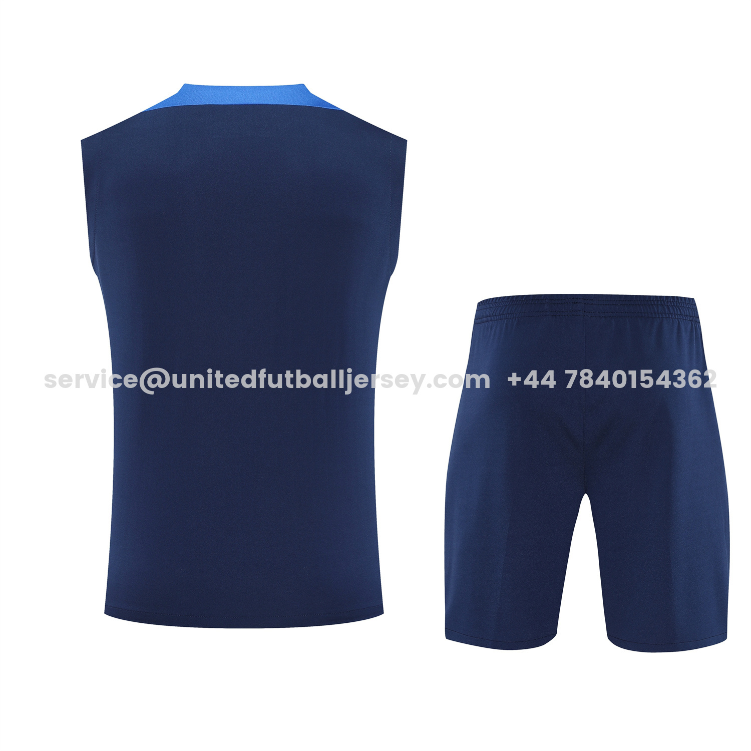 unitedfutballjersey-Paris Saint-Germain PSG 25-26 Vest Training Set - Royal Blue Vest & Royal Blue Shorts
