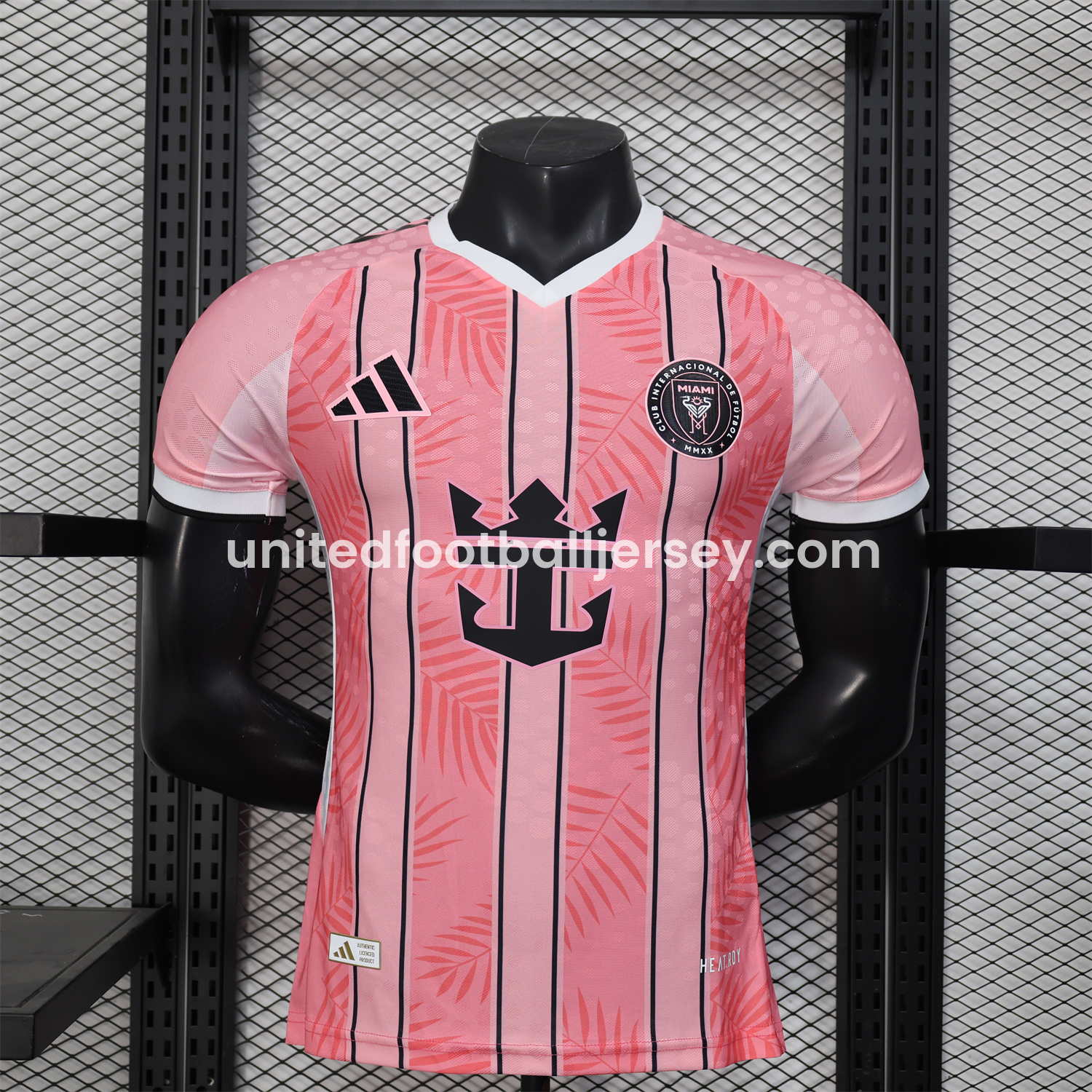 unitedfutballjersey-INT M.A.M 25-26 Pink Stripes and Leaves Pattern Special Jersey - Player Version