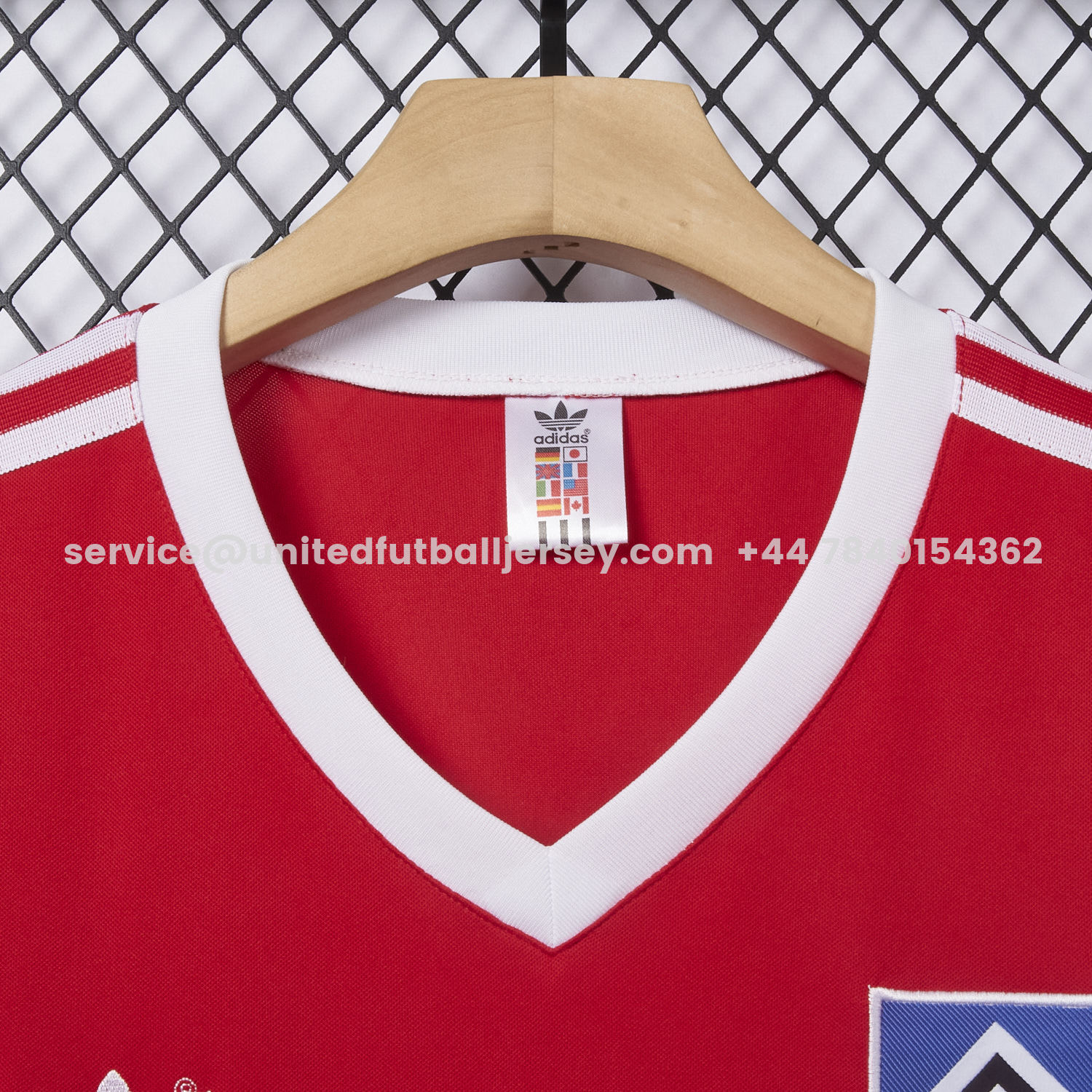 unitedfutballjersey-Retro Hamburger SV 1988 Away Red Jersey