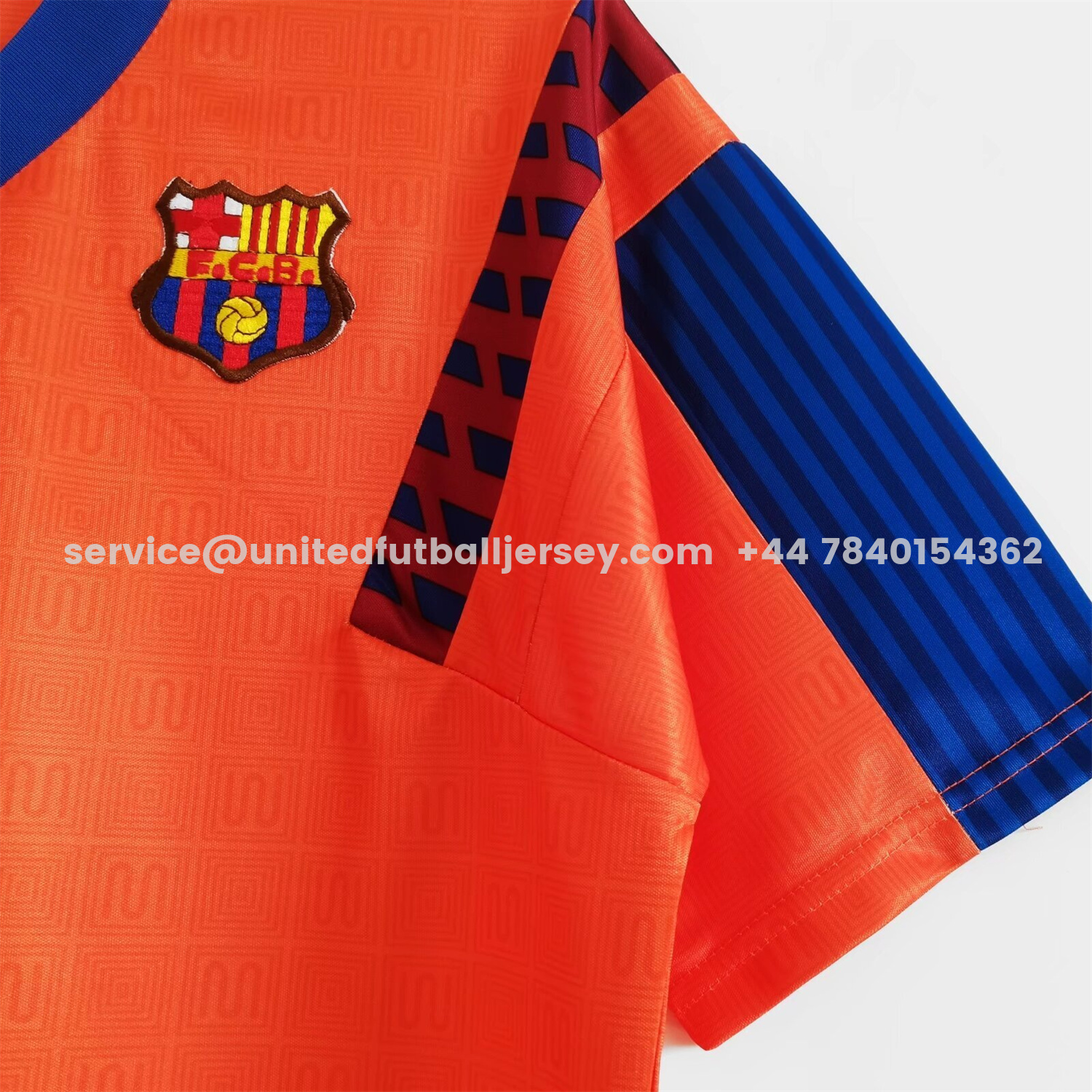 unitedfutballjersey-Retro Barcelona 1991-92 Away Orange Jersey