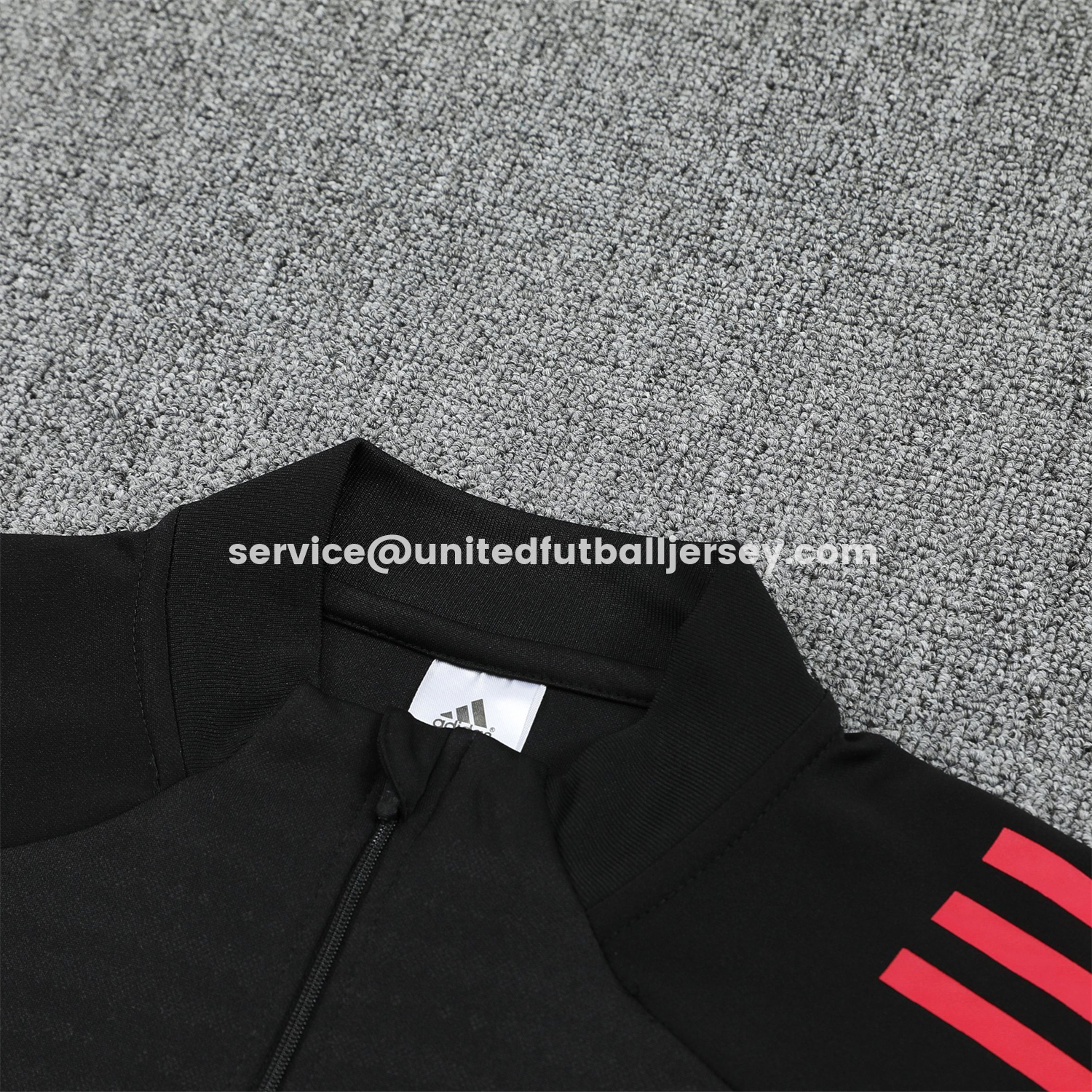 unitedfutballjersey-River Plate 25-26 Long Sleeves Training Set - Black With Red Top & Black Pants