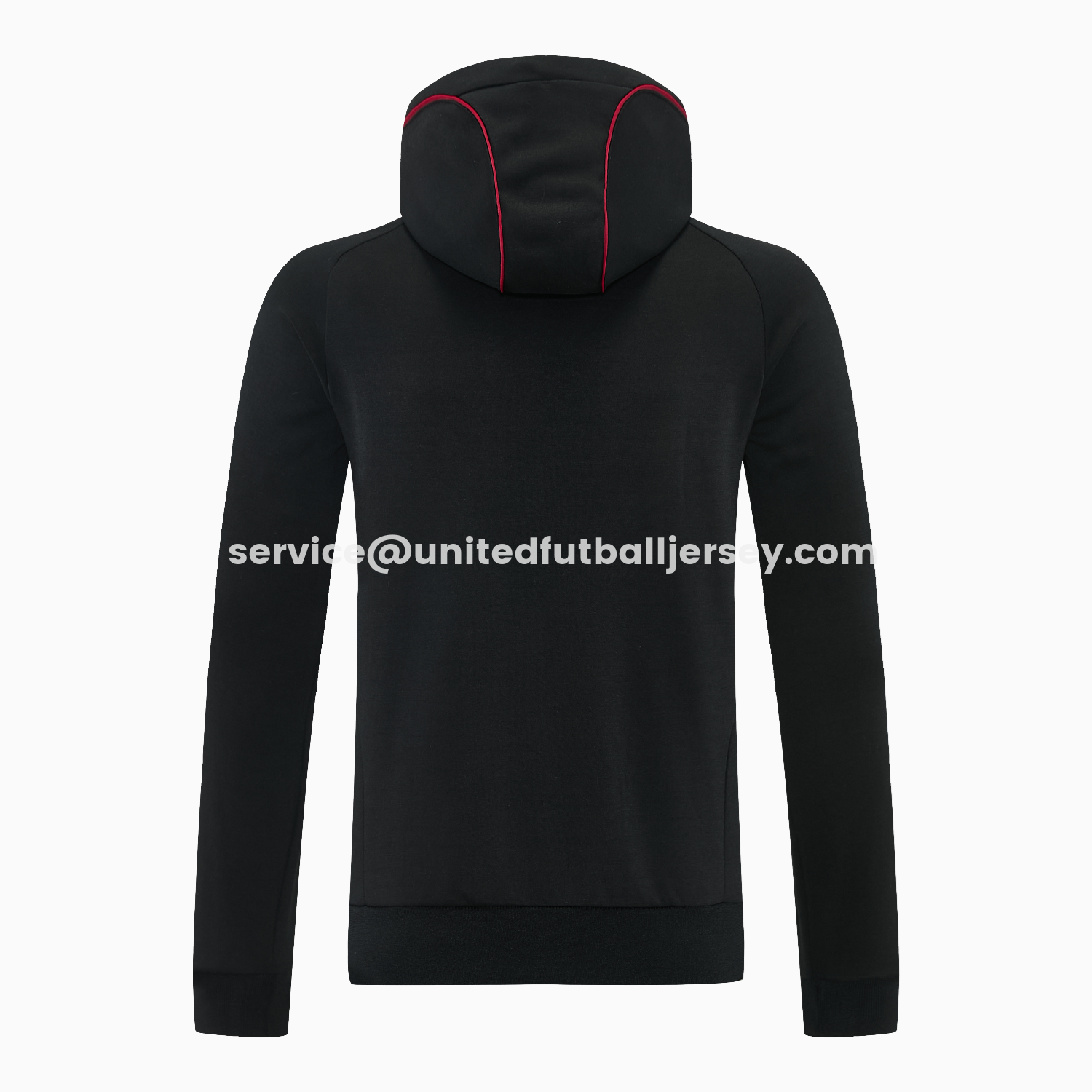unitedfutballjersey-Liver.pool 25-26 Hooded Windbreaker Training Set - Black Top & Black Pants